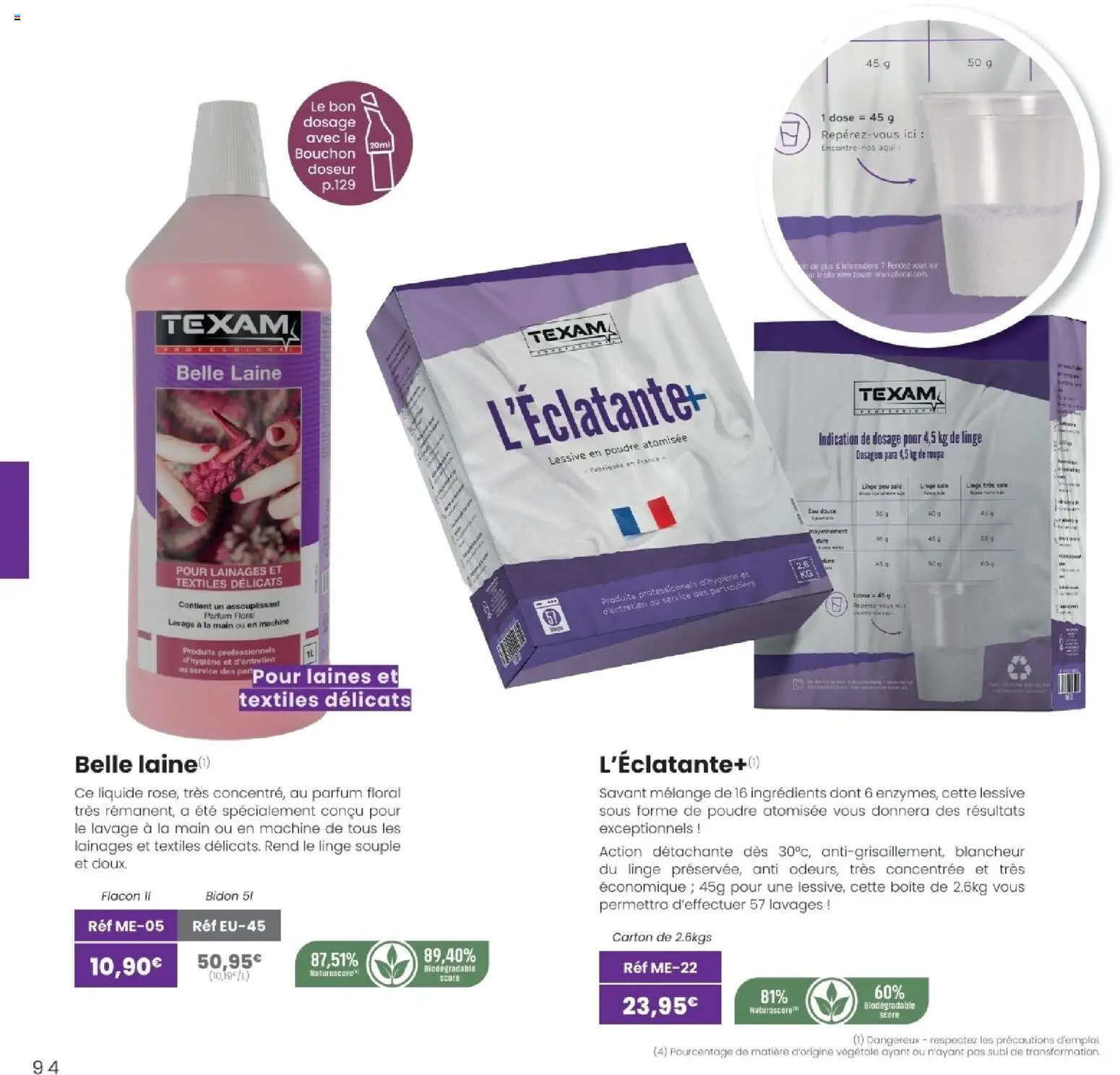 {H1} | Page: 94 | Produits: Parfum, Poudre, Lessive en poudre, Vin