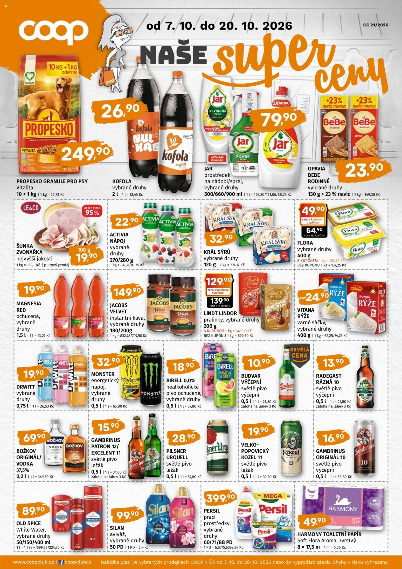 Coop leták - Super cena od 07.10.2026 | Strana: 1 | Produkty: Monster, Grep, Kozel, Kozel 11