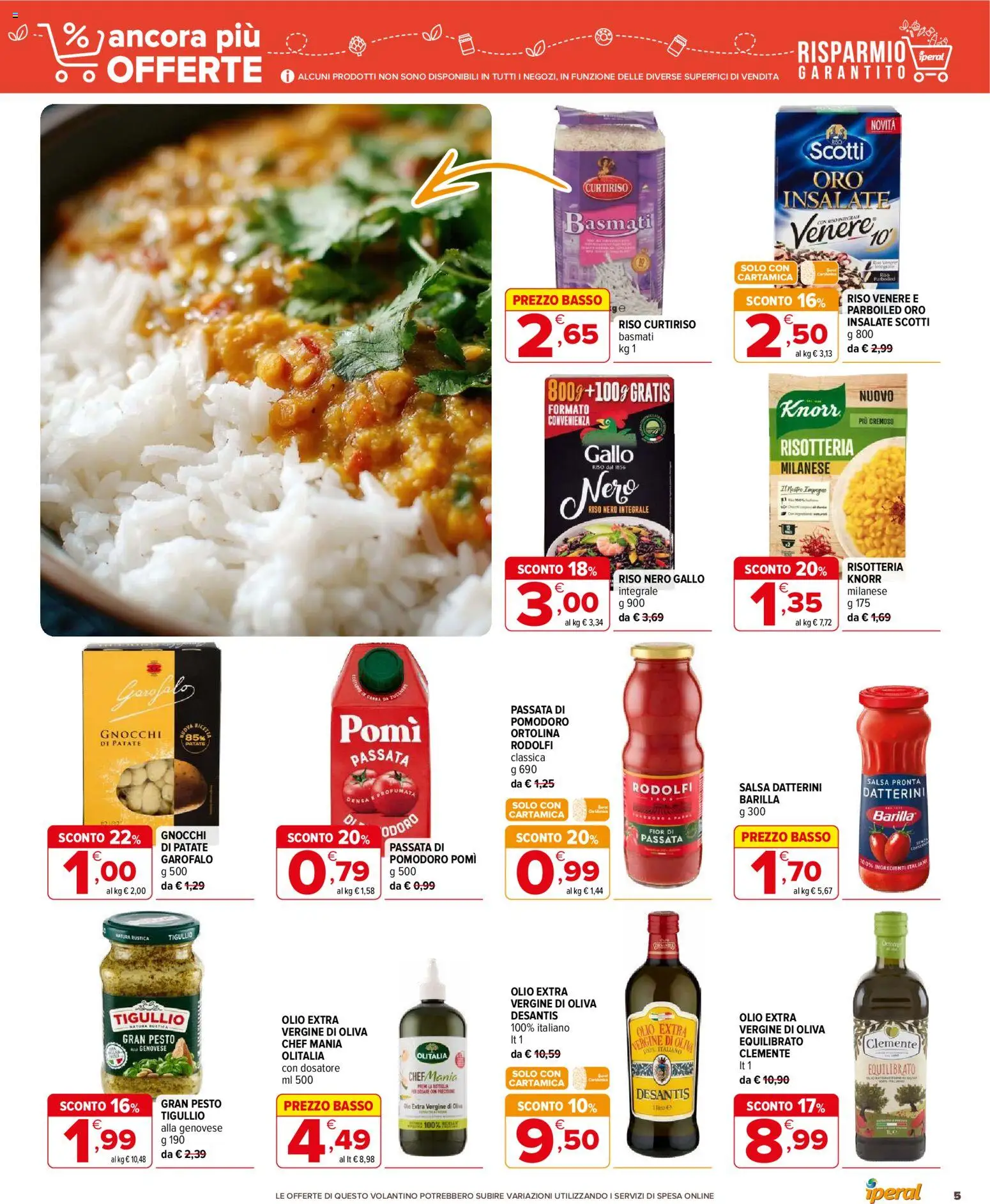 Volantino Iperal del 15/07/2026 | Pagina: 5 | Prodotti: Patate, Salsa, Pomodoro, Olio extra vergine