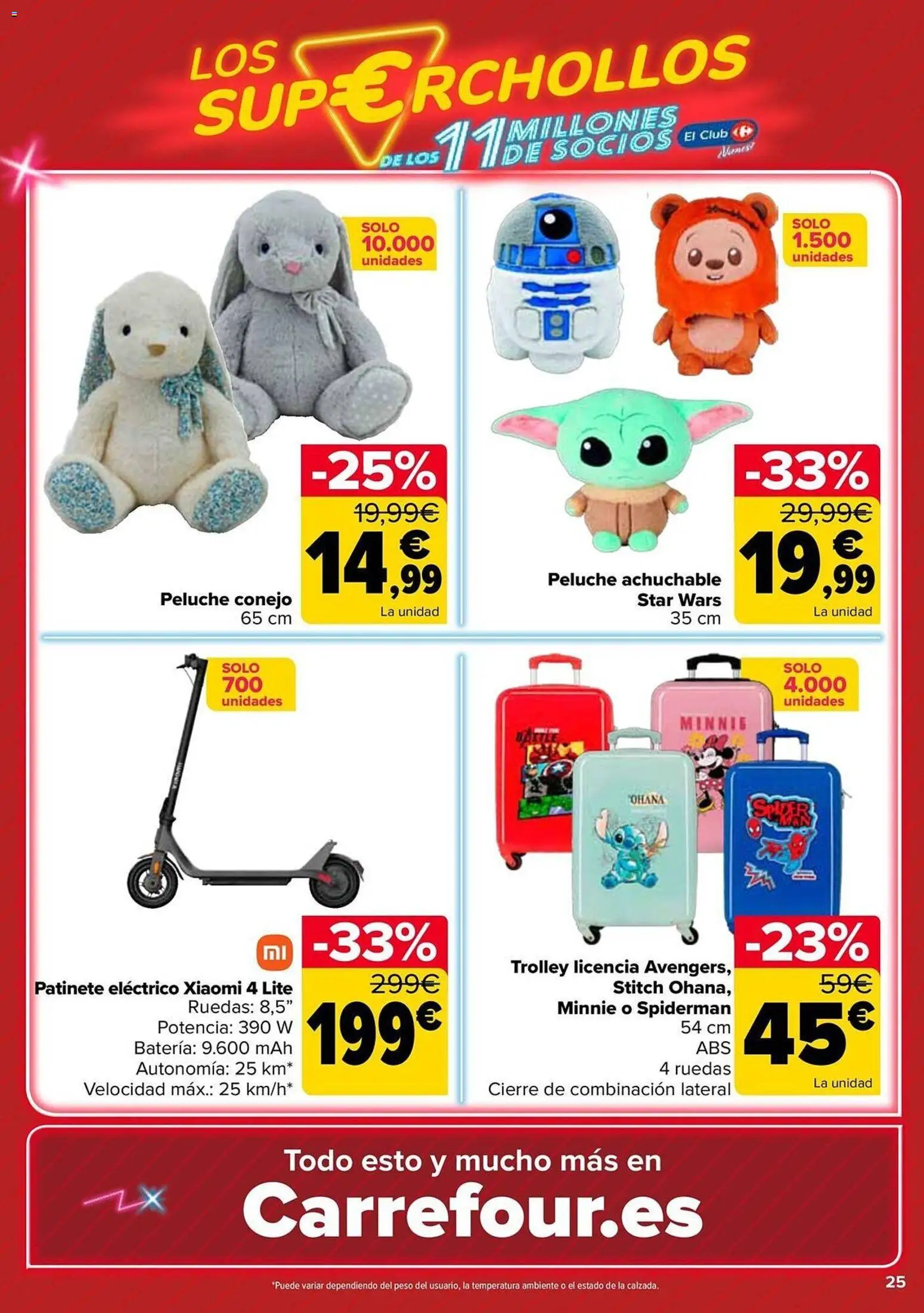 Carrefour Los Super Chollos │ válido desde el 12.05.2026 | Página: 25 | Productos: Patinete, Peso, Ελιές, Batería