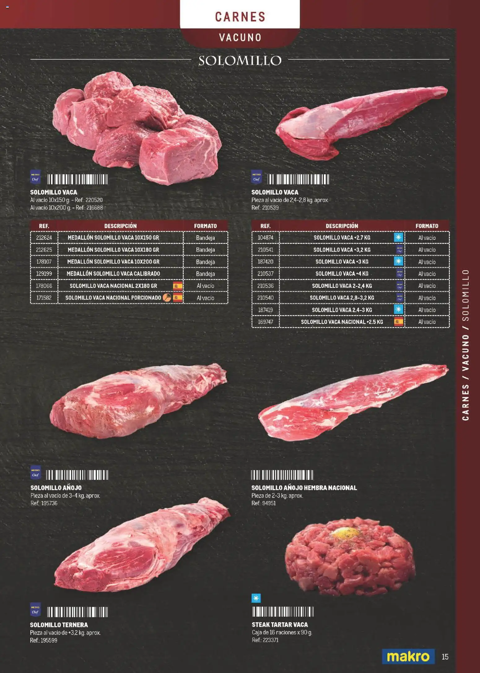 Makro Especial Carta y Menú │ válido desde el 06/07/2026 | Página: 15 | Productos: Bandeja, Caja