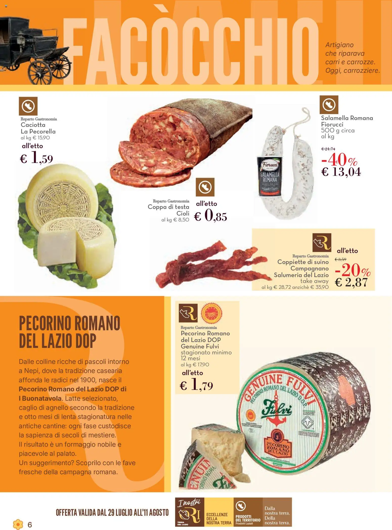 Volantino Conad del 29/07/2026 | Pagina: 6 | Prodotti: Salamella, Suino, Formaggio, Pecorino Romano