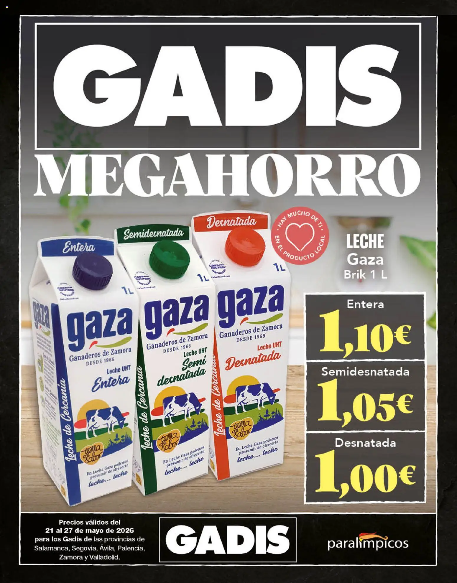 Gadis - folleto │ válido desde el 21.05.2026 | Página: 1 | Productos: Leche