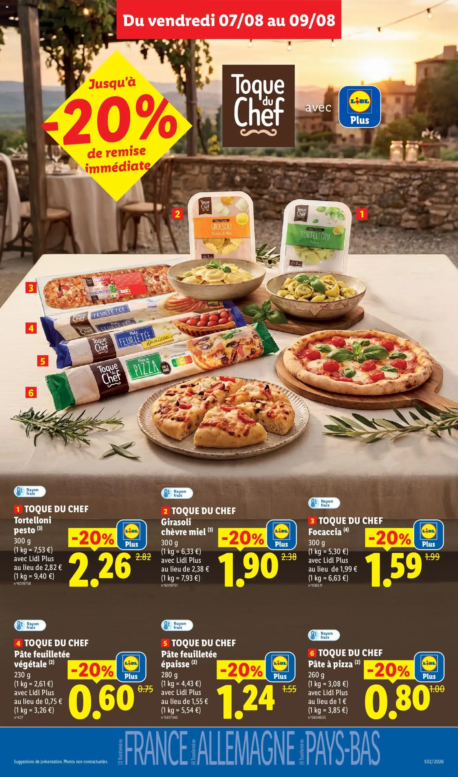 {H1} | Page: 16 | Produits: Pâte feuilletée végétale, Miel, Focaccia, Pâte
