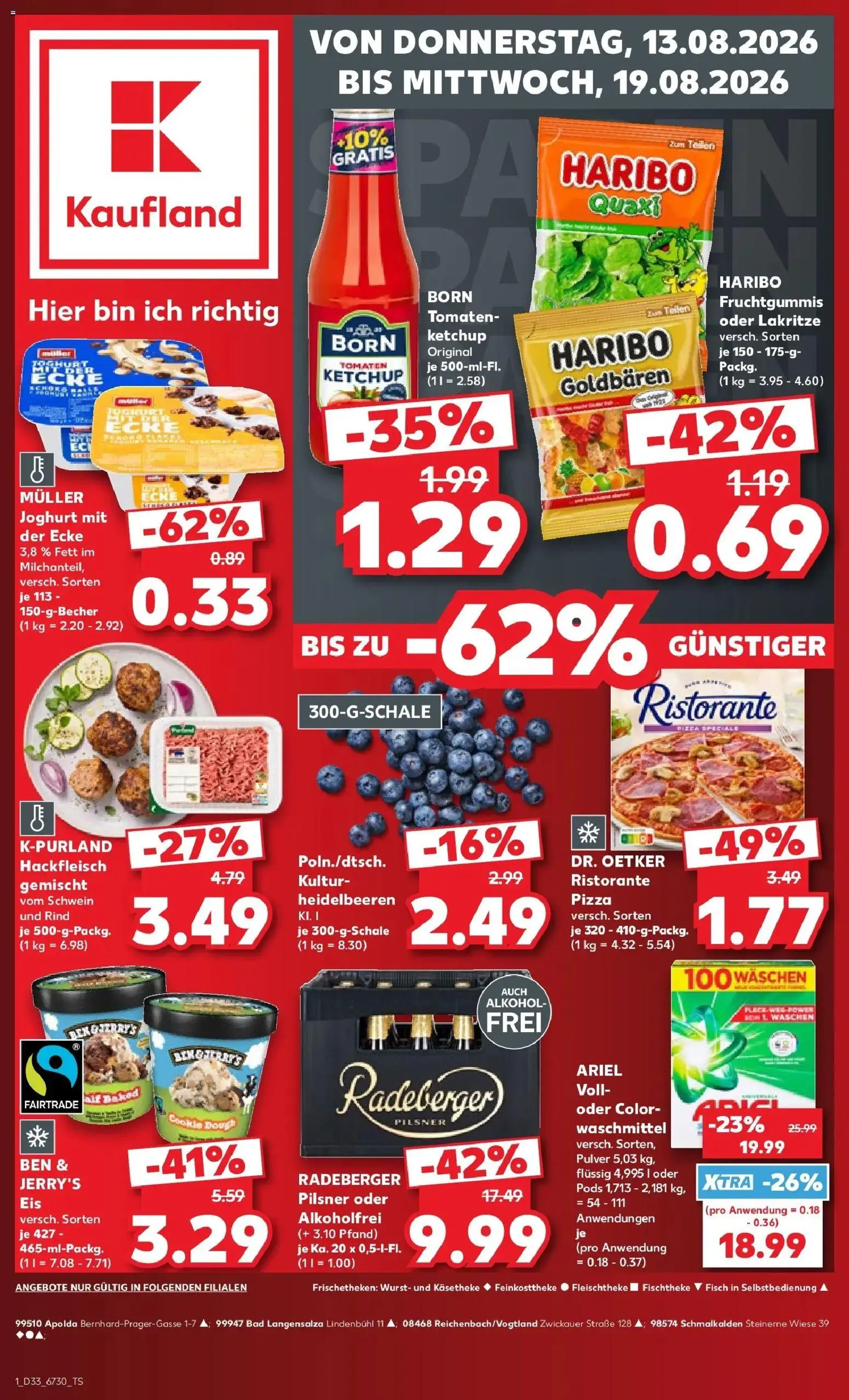 Prospekt Kaufland ab 10.08.2026 » Angebote Online zum Blättern | Seite: 10 | Produkte: Ristorante, Tomaten, Heidelbeeren, Fisch
