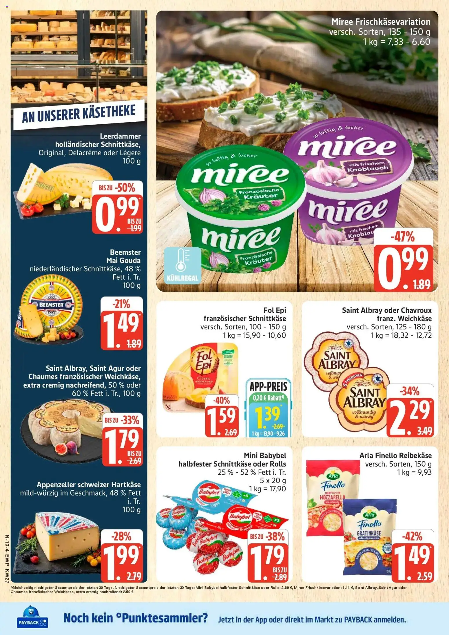 Edeka - EDEKA: Wochenangebote – gültig ab 28.06.2026 | Seite: 10 | Produkte: Mozzarella, Gouda, Knoblauch, Reibekase