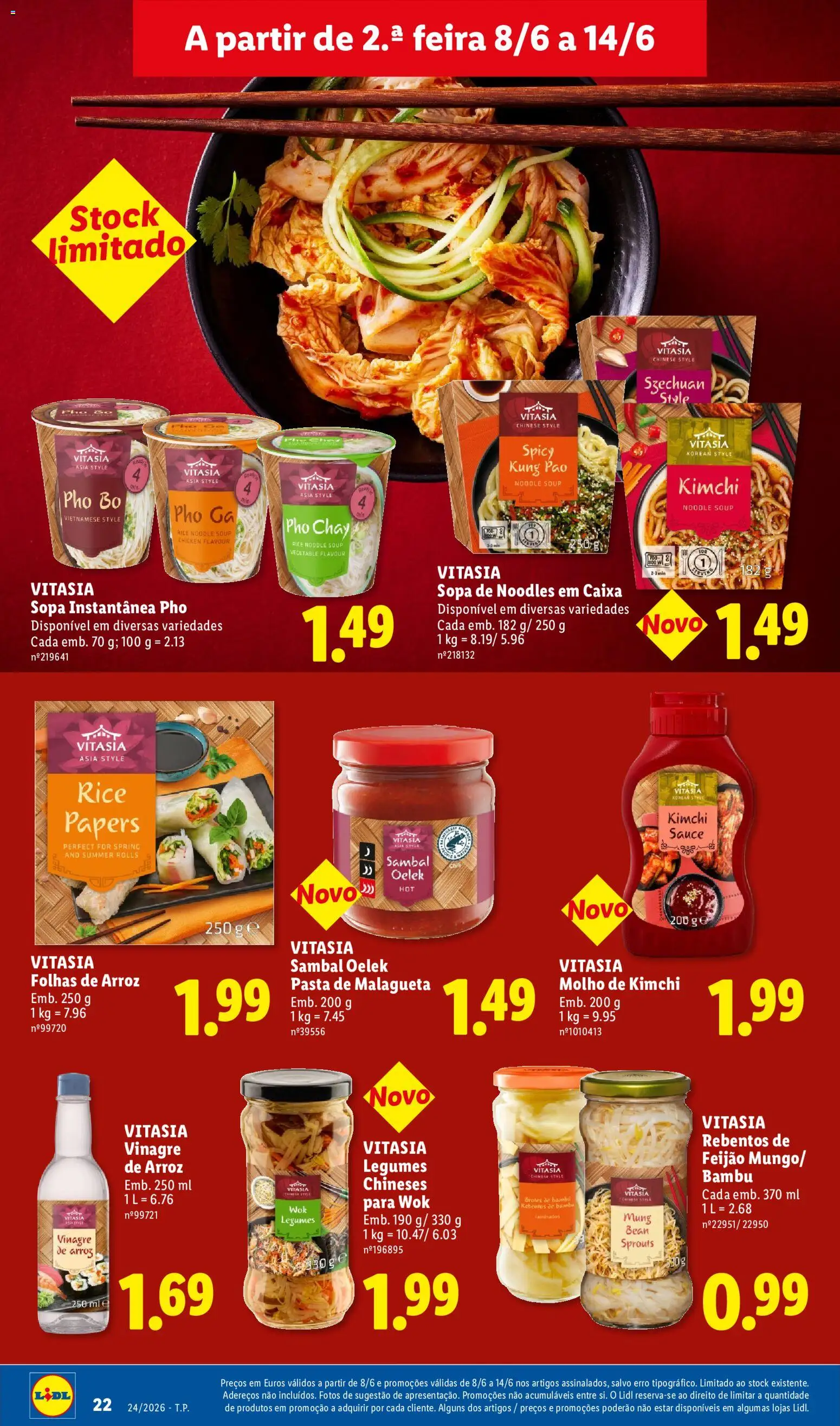 Lidl folheto │ válido de 08.06.2026 | Página: 22 | Produtos: Vinagre, Sopa, Caixa, Pão