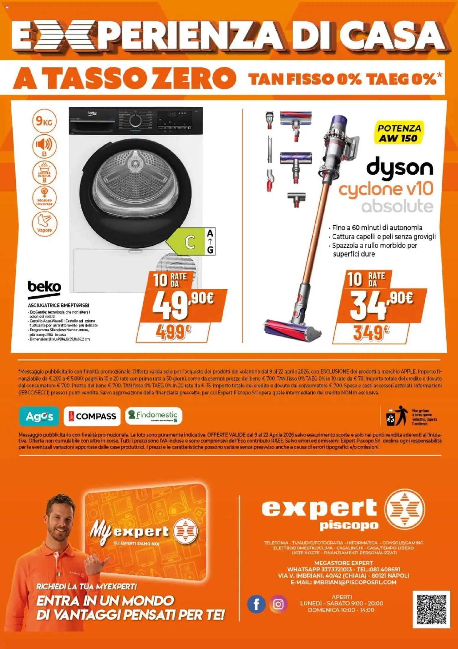 Volantino Expert del 09.04.2026 | Pagina: 27 | Prodotti: Spazzola, Tè, Asciugatrice, Dyson