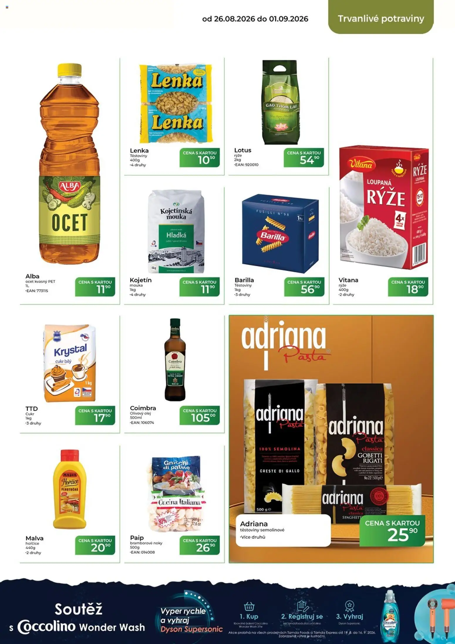 Tamda Foods leták od 26.08.2026 | Strana: 39 | Produkty: Noky, Coccolino, Mouka, Potraviny
