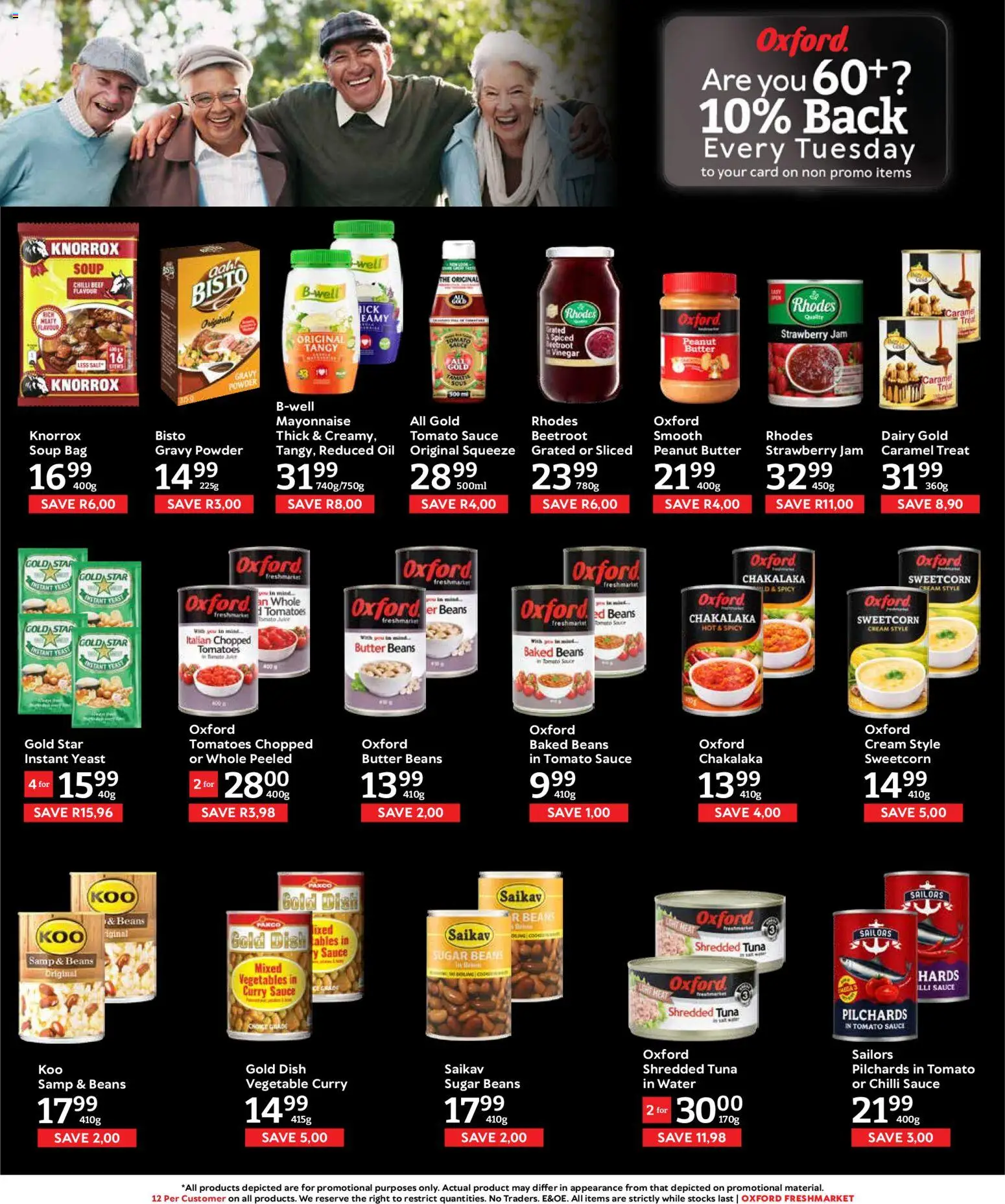 New Oxford Freshmarket catalogue – valid from 19/08/2026 | Page: 8 | Products: Pilchards, Baked beans, Tomatoes, Sugar