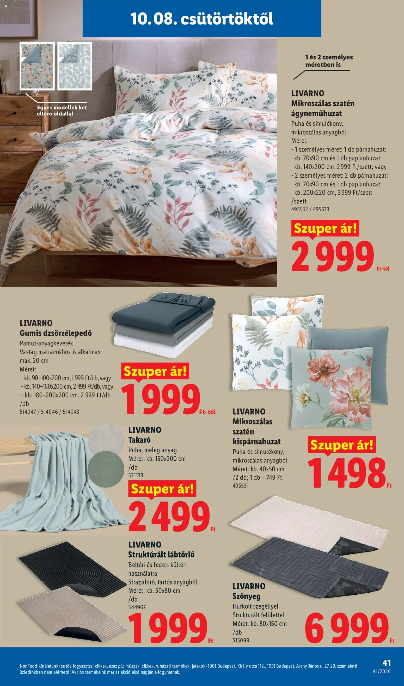 Lidl akciós ujság - amely érvényes a következő dátumtól: 2026.10.08. | Oldal: 41