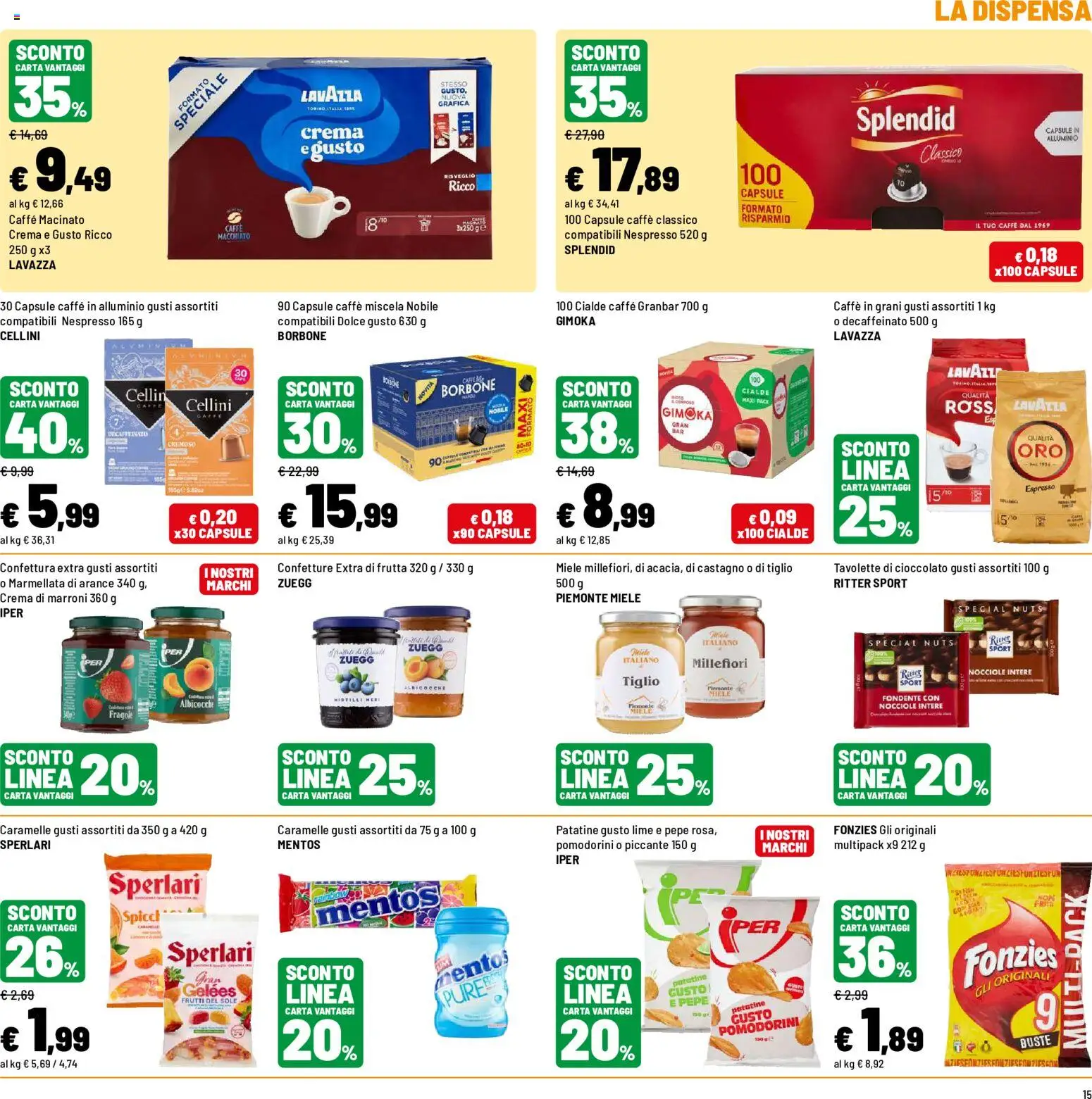 Volantino Iper del 12.06.2026 | Pagina: 15 | Prodotti: Pomodorini, Fragole, Lavazza, Macinato