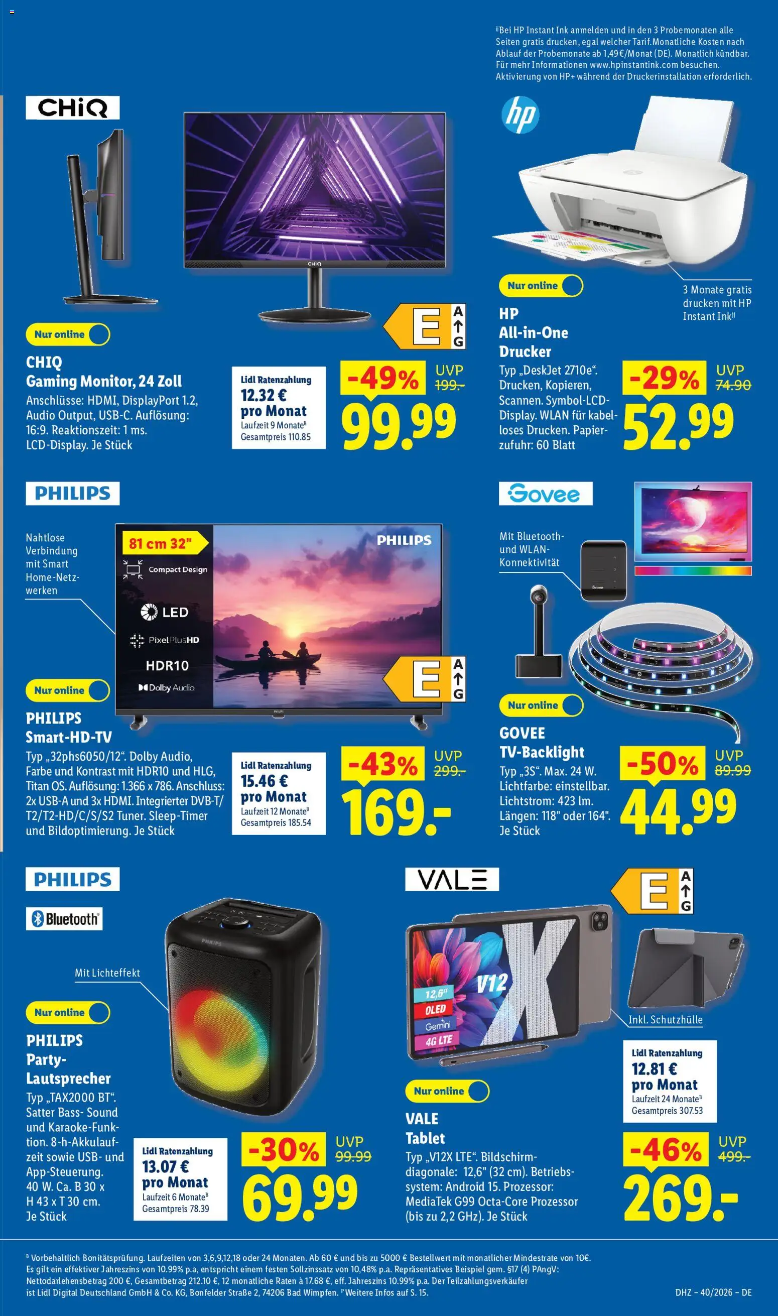 Lidl Německo leták od 28.09.2026 | Strana: 5 | Produkty: Tablet, Audio, Kabel, USB