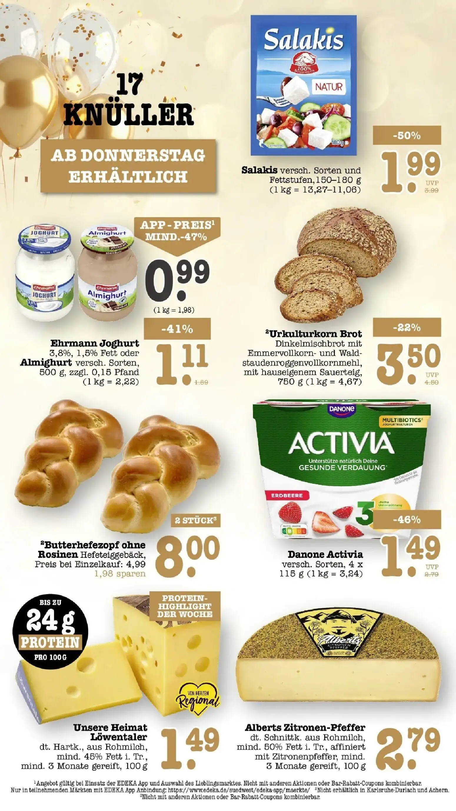 E center Prospekt Achern (ab 05.10.2026) zum Blättern | Seite: 83 | Produkte: Activia, Danone activia, Rosinen, Salakis