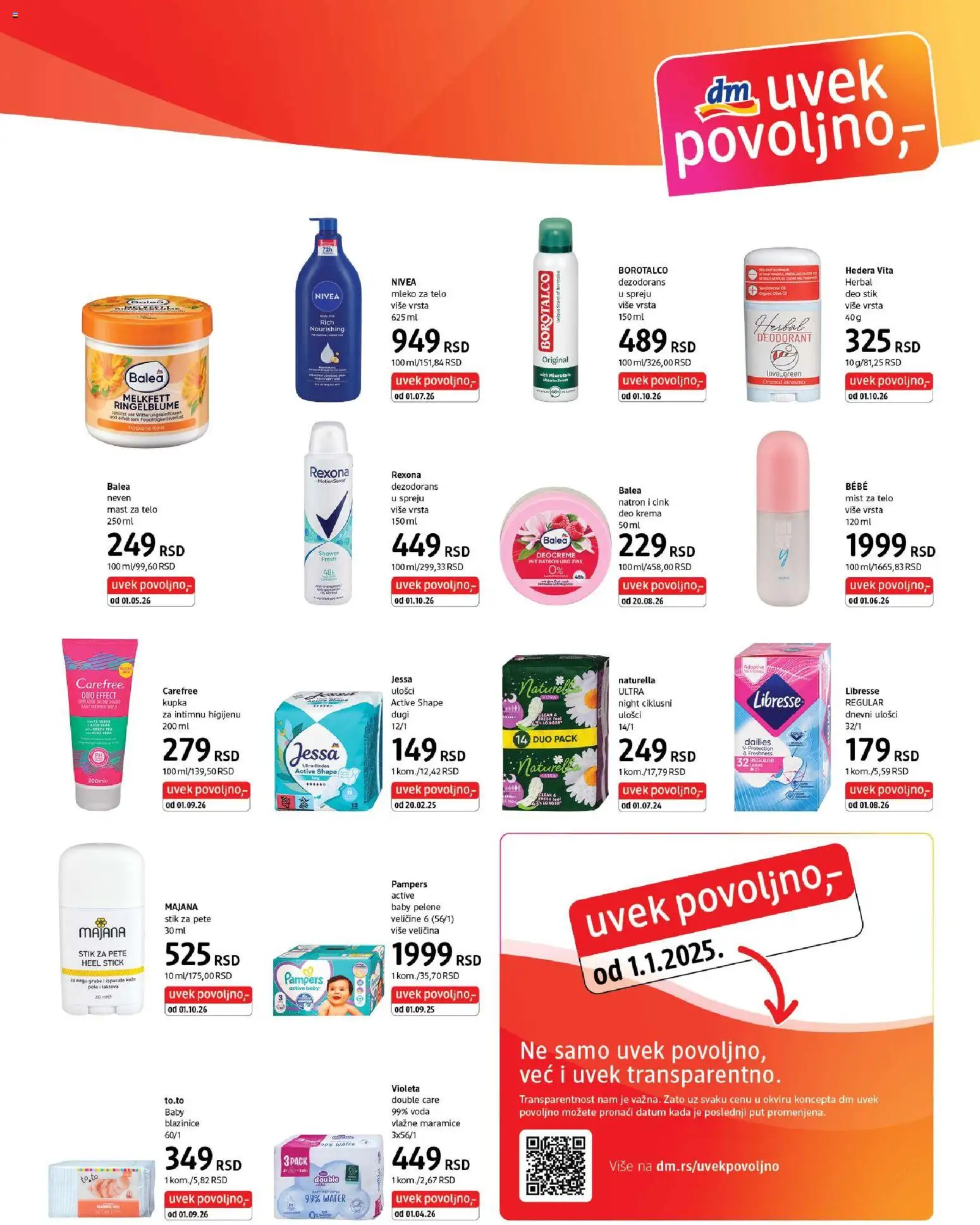 DM Drogerie katalog - važi od 16.10.2026 | Strana: 5 | Proizvode: Maramice, Mast, Dezodorans, Pelene