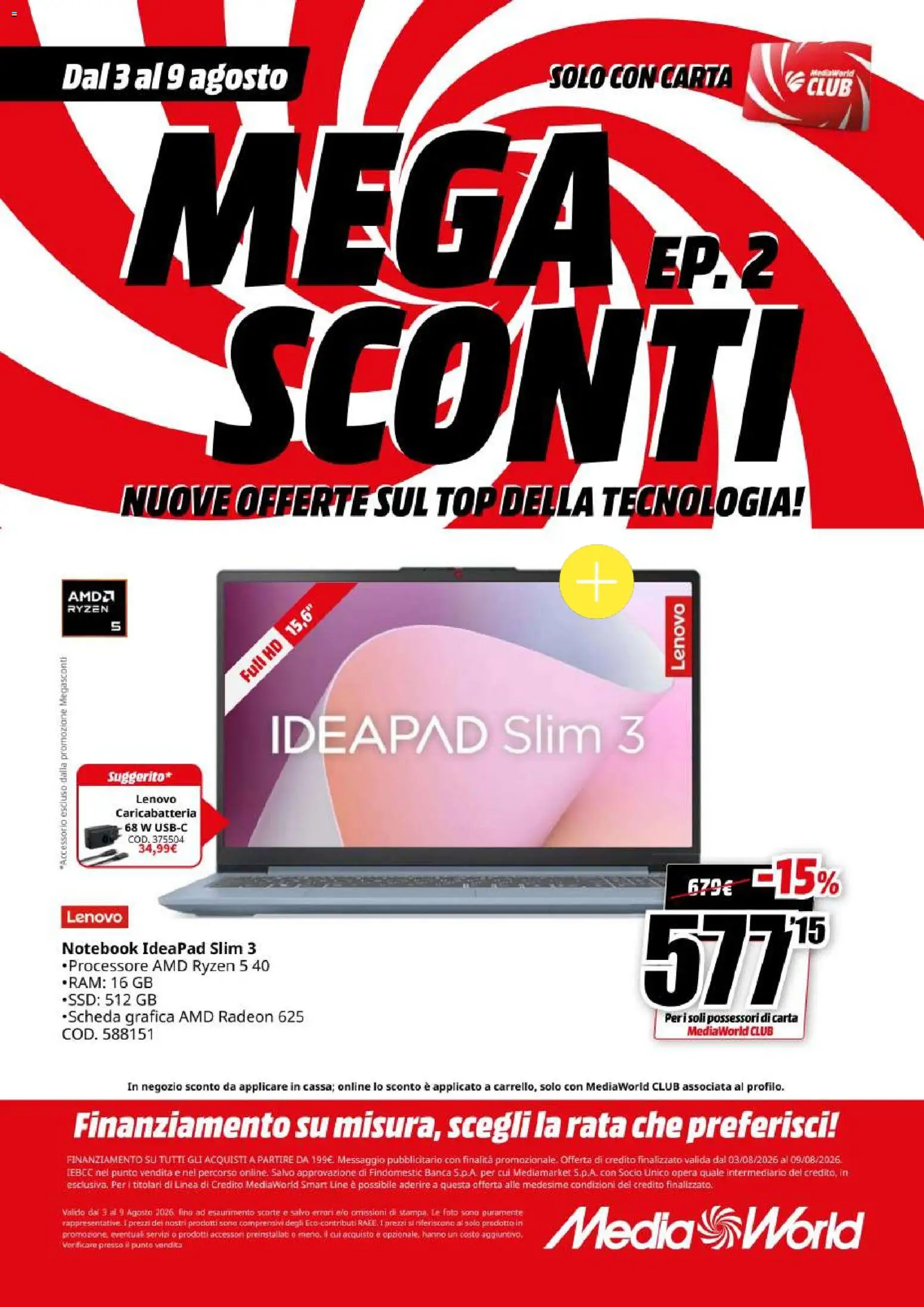 Volantino Media World del 03/08/2026 | Pagina: 20