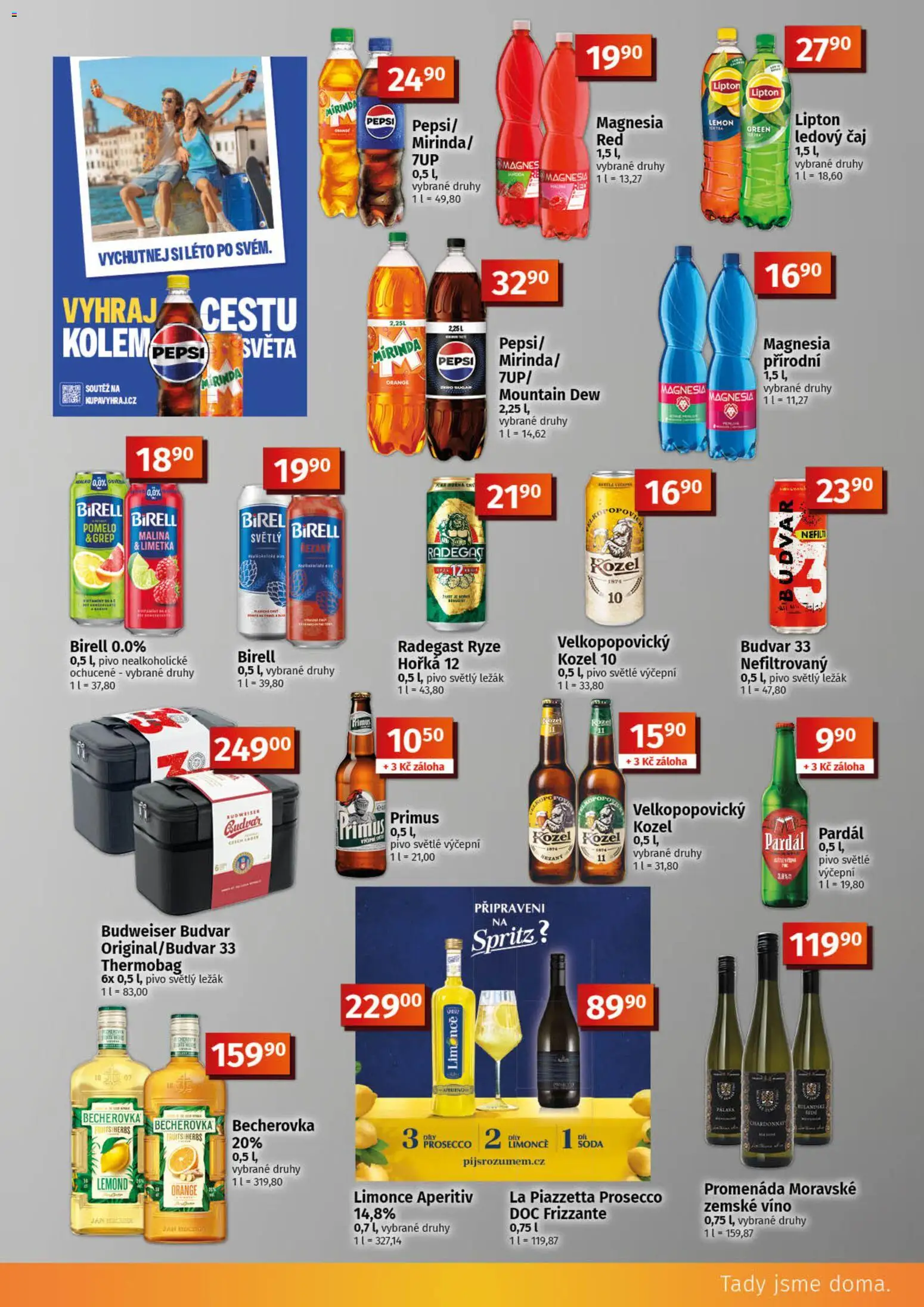 Konzum leták od 17.06.2026 | Strana: 7 | Produkty: Mountain Dew, Budvar 33, Becherovka, Ledový čaj