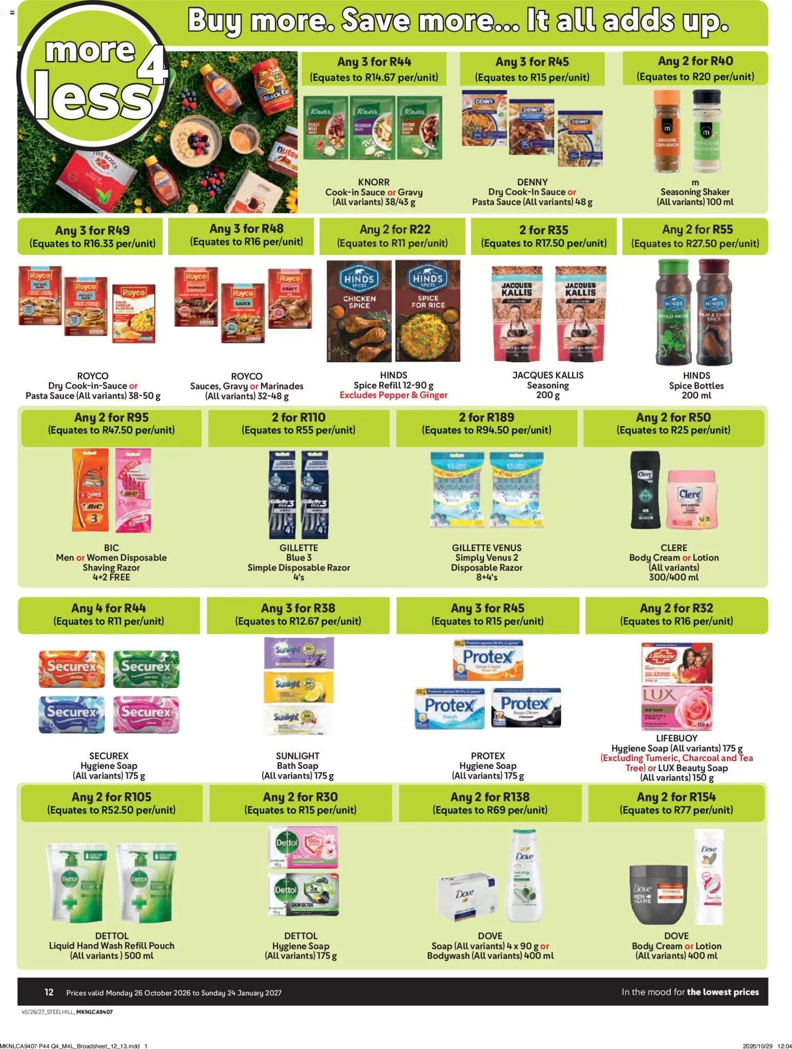 New Makro catalogue – valid from 26/10/2026 | Page: 12 | Products: Pasta, Cream, Body cream, Pepper