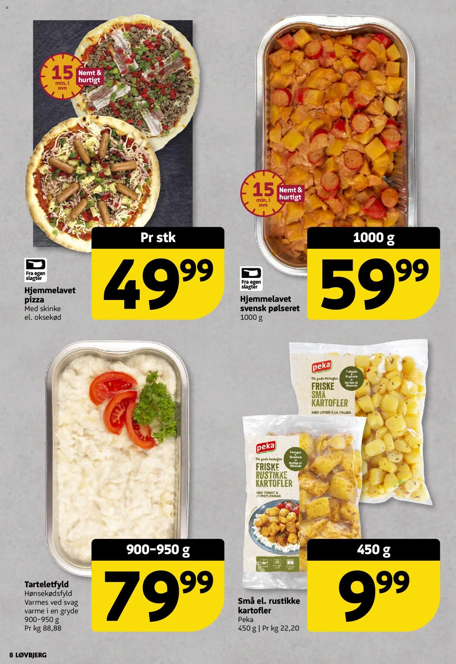 Løvbjerg tilbudsavis – gyldig fra 22.05.2026 | Side: 8 | Produkter: Skinke, Pizza, Oksekød, Kartofler