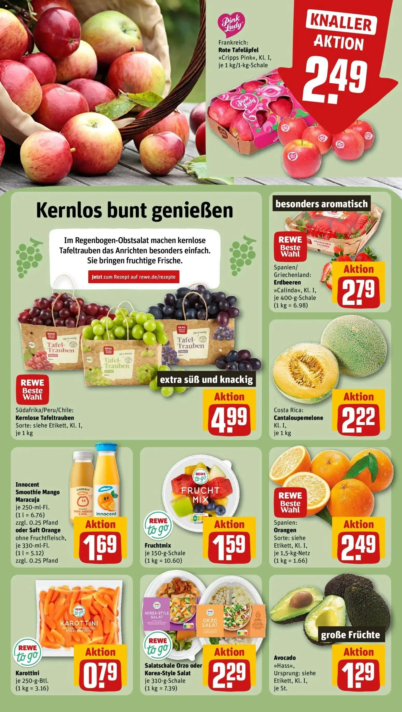 Rewe Prospekt Kaarst / Büttgen	 – gültig ab 12.04.2026 | Seite: 4 | Produkte: Äpfel, Orangen, Avocado, Erdbeeren