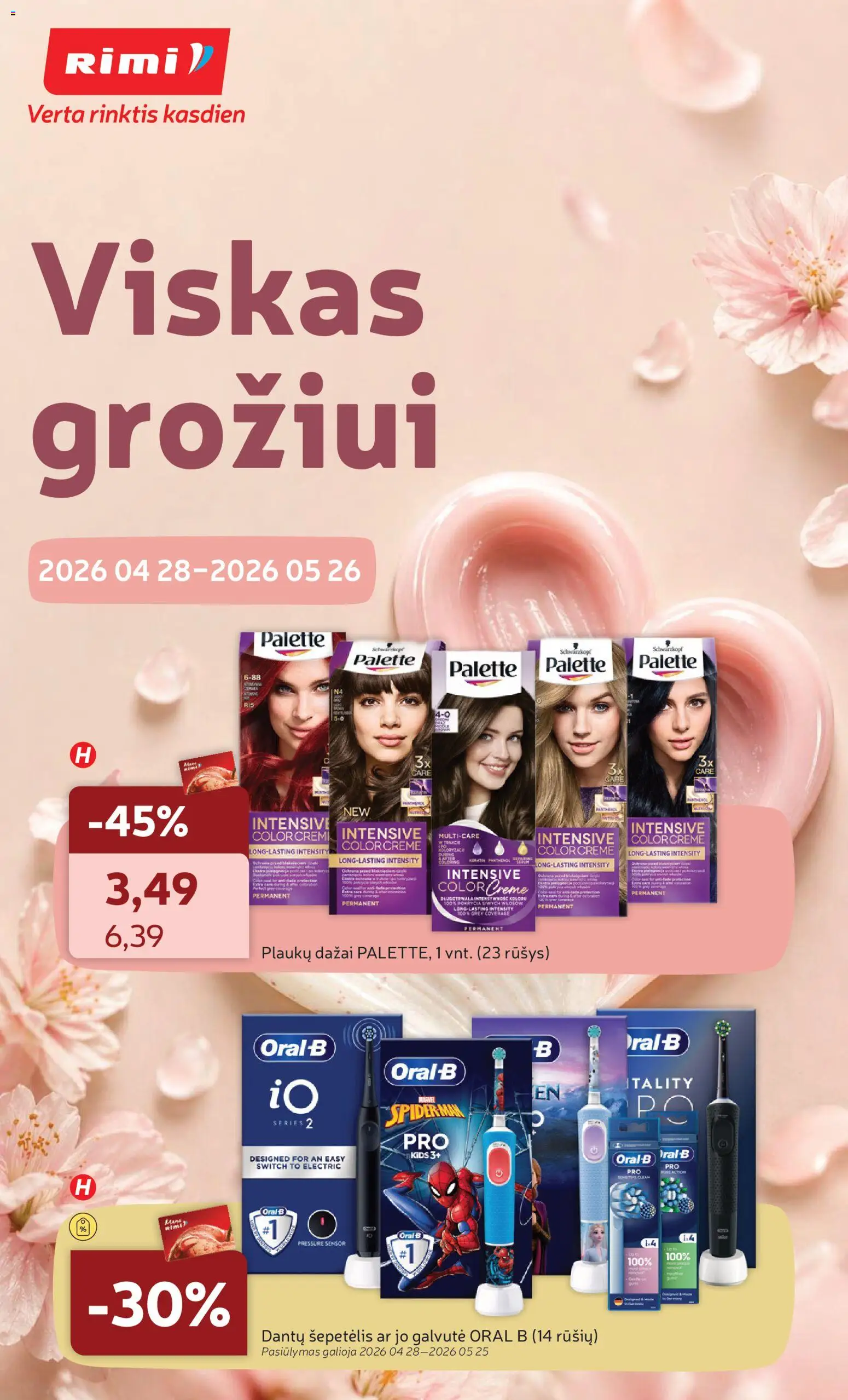 Rimi akcijos nuo 28.04.2026 | Puslapis: 1 | Prekių: Šepetėlis