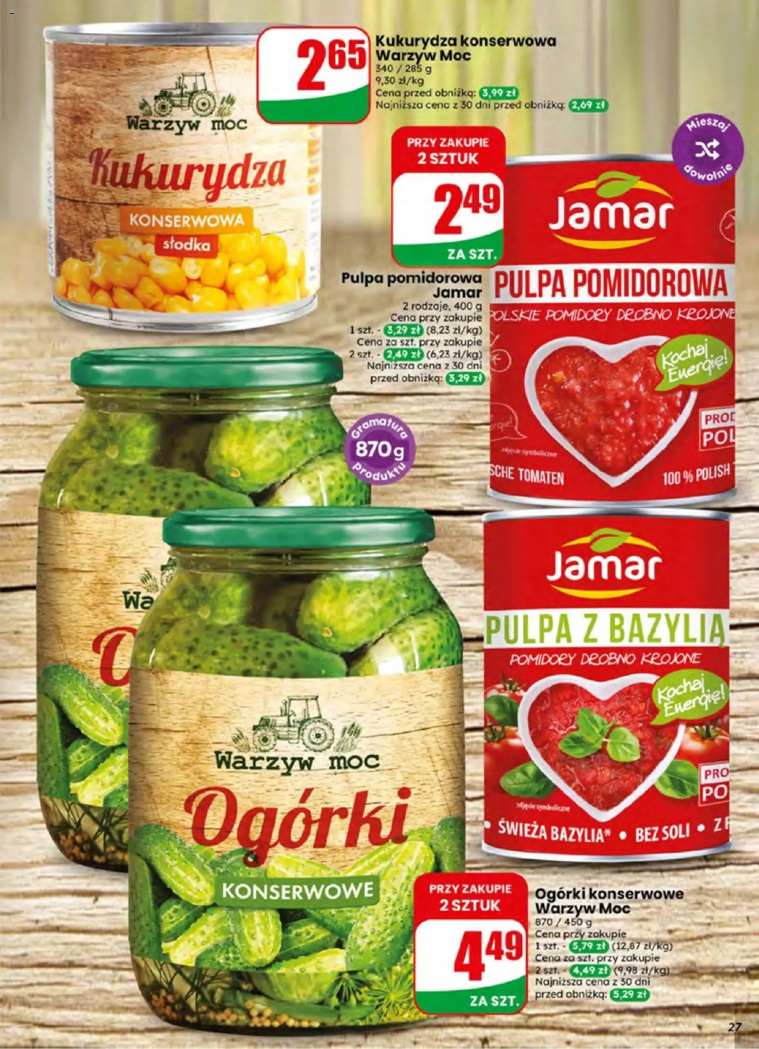 Dino gazetka od 01.07.2026 | Strona: 27 | Produkty: Kukurydza, Bazylia, Ogórki, Ogórki konserwowe