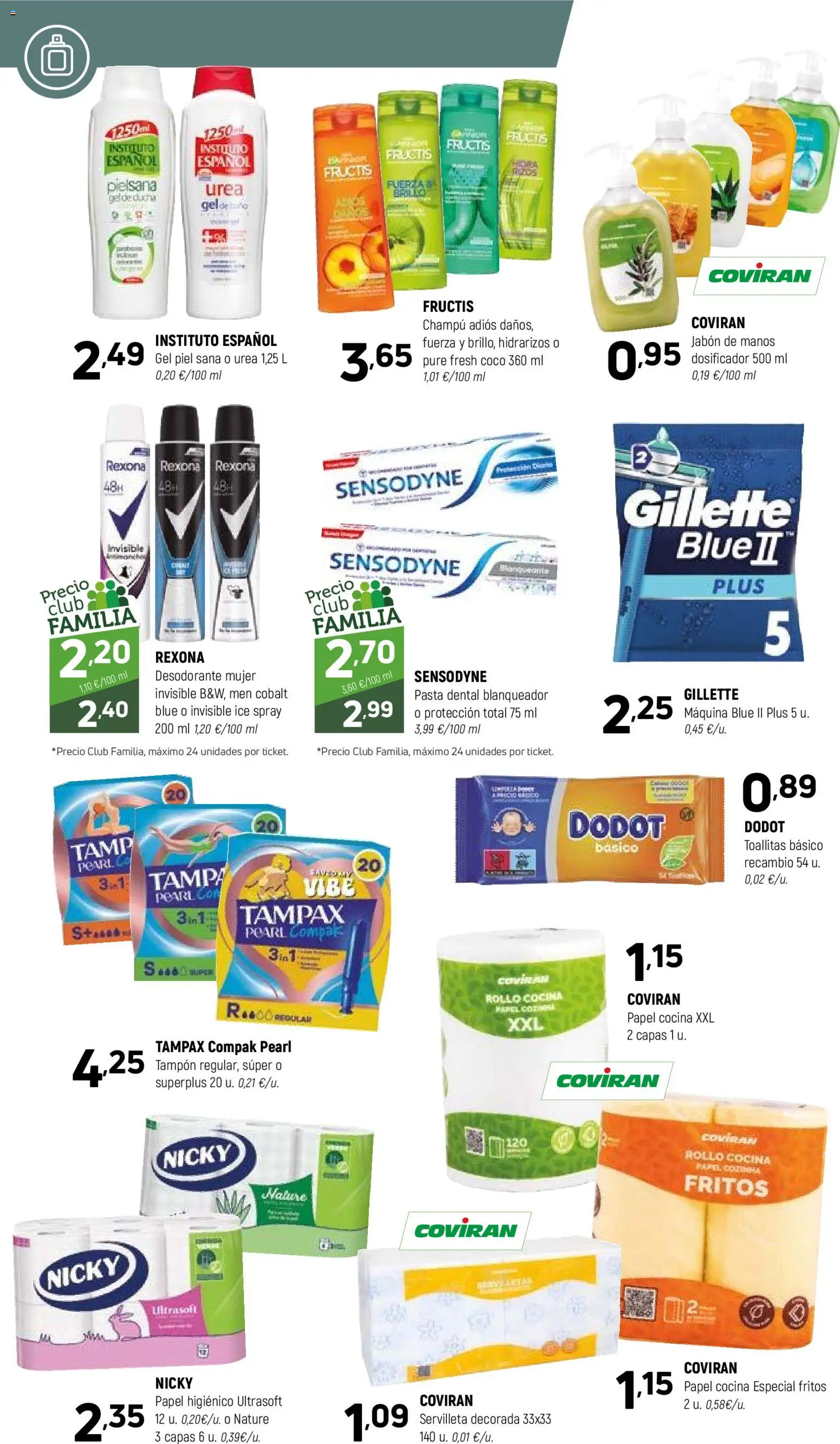 Coviran - Figueres │ válido desde el 19.05.2026 | Página: 14 | Productos: Champú, Pasta dental, Papel higienico, Pasta