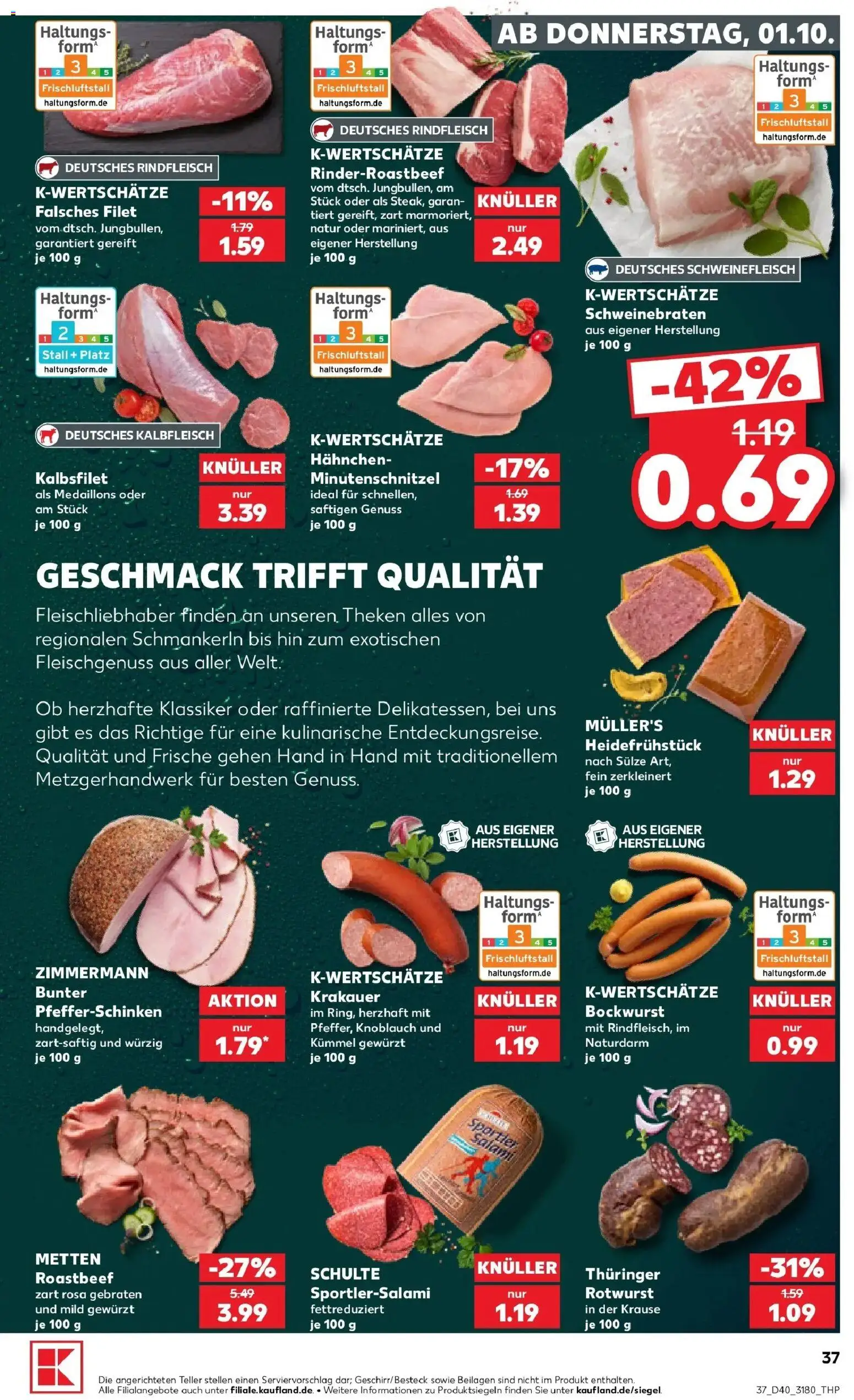 Prospekt Kaufland ab 28.09.2026 » Angebote Online zum Blättern | Seite: 47 | Produkte: Beilagen, Bockwurst, Knoblauch, Salami