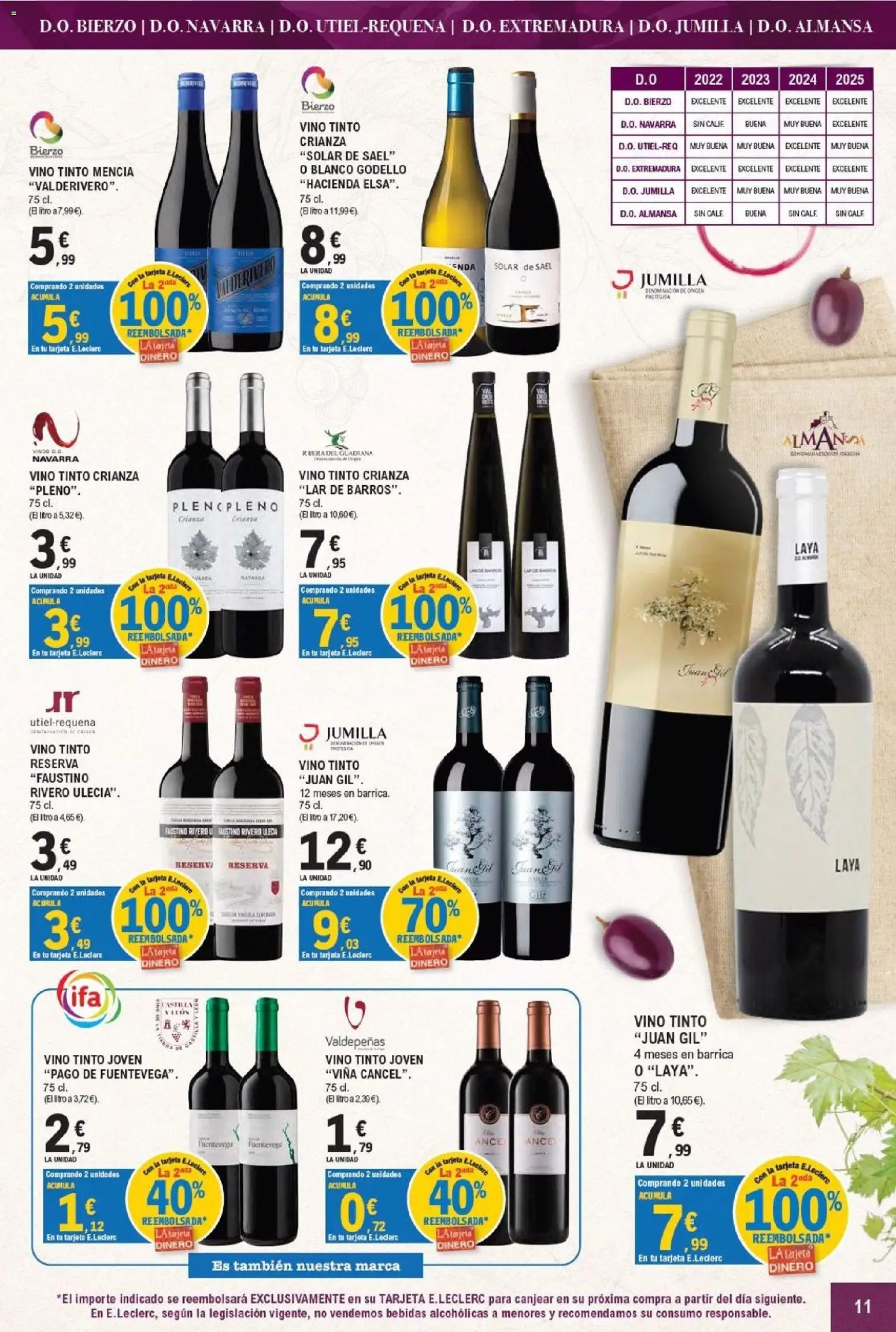 E.Leclerc - Miranda de Ebro │ válido desde el 16/09/2026 | Página: 11 | Productos: Vino tinto, Vino, Bebidas