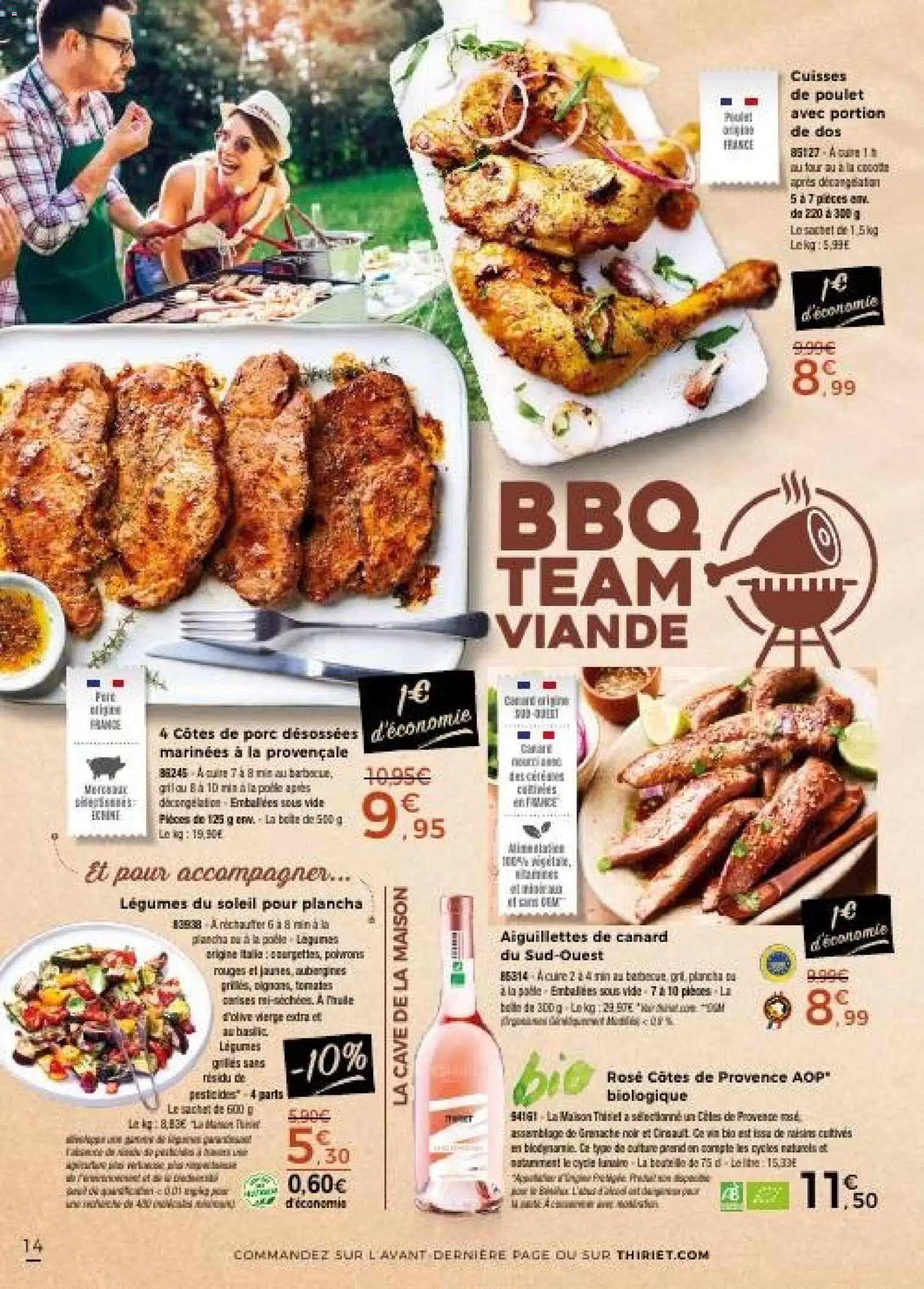 {H1} | Page: 14 | Produits: Plancha, Cuisses de poulet, Viande, Porc