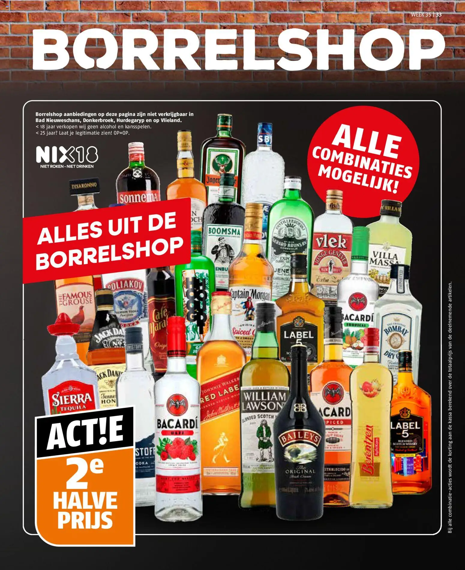 {H1} | Pagina: 33 | Producten: Captain Morgan, Bad, Baileys, Alcohol