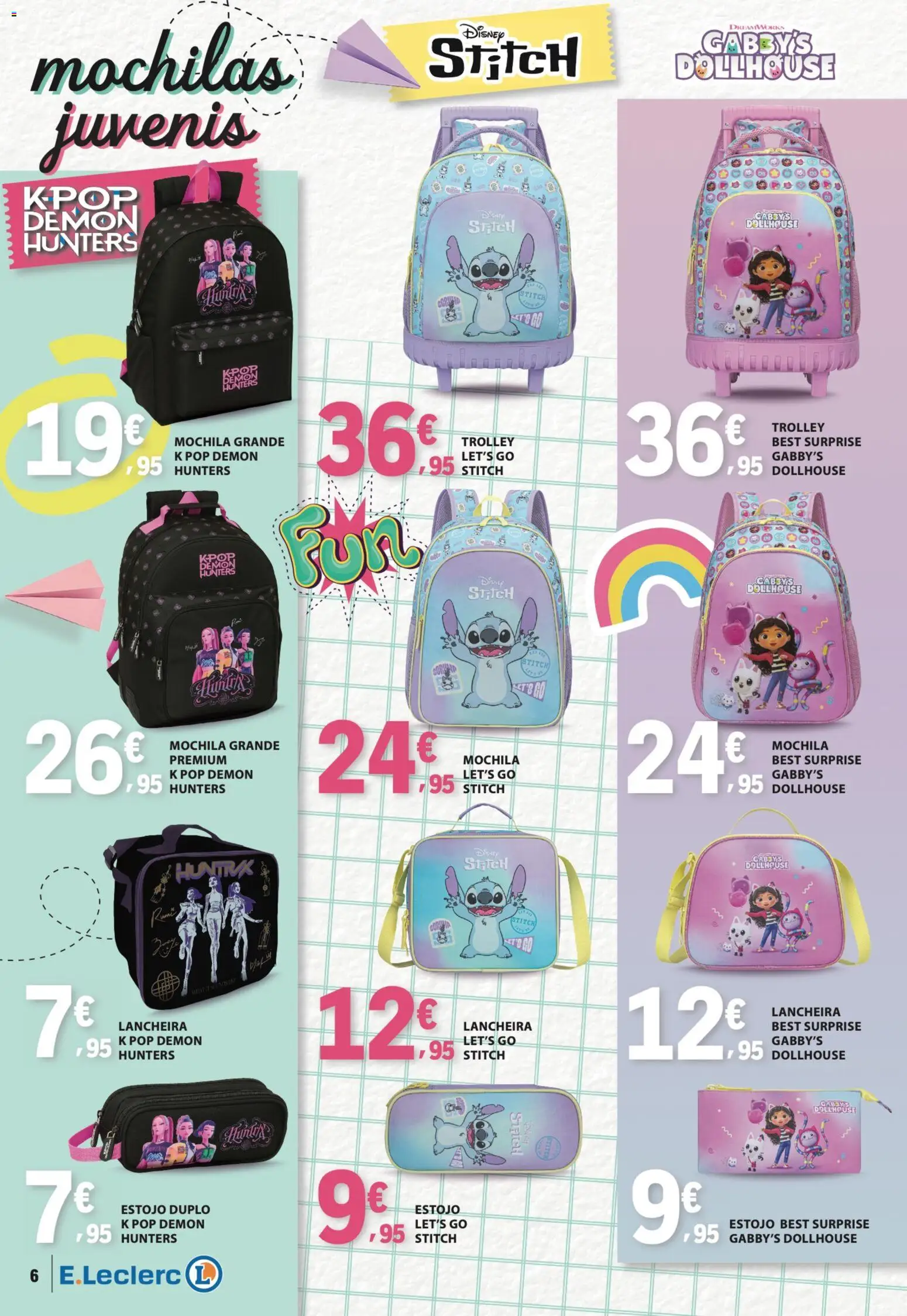 E.Leclerc - Folheto Regresso Às Aulas 1 │ válido de 04/08/2026 | Página: 6 | Produtos: Mochila, Mochilas
