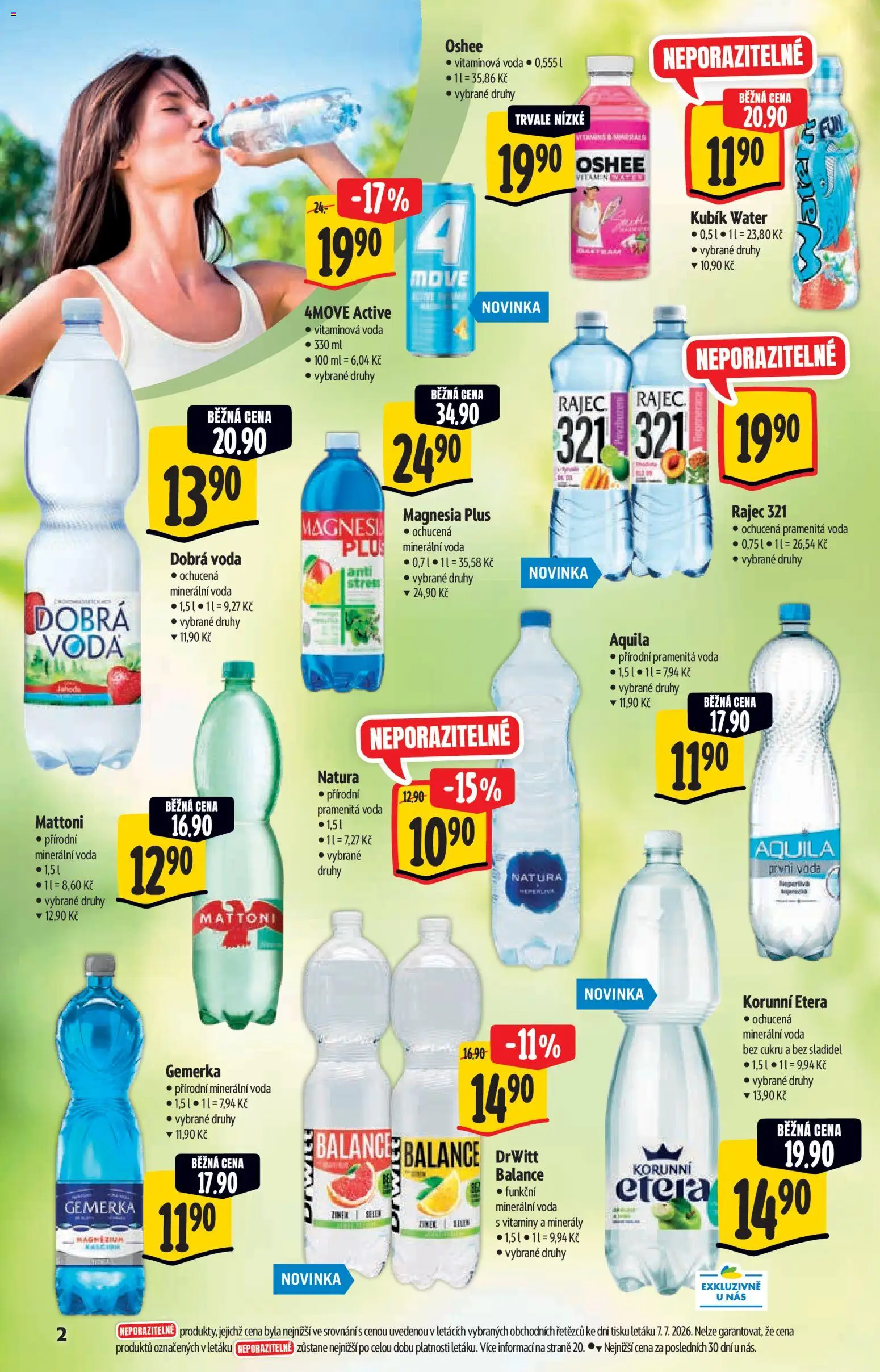 Albert katalog - Hypermarket od 15.07.2026 | Strana: 2 | Produkty: Dobrá voda, Gemerka, Minerální voda, Aquila