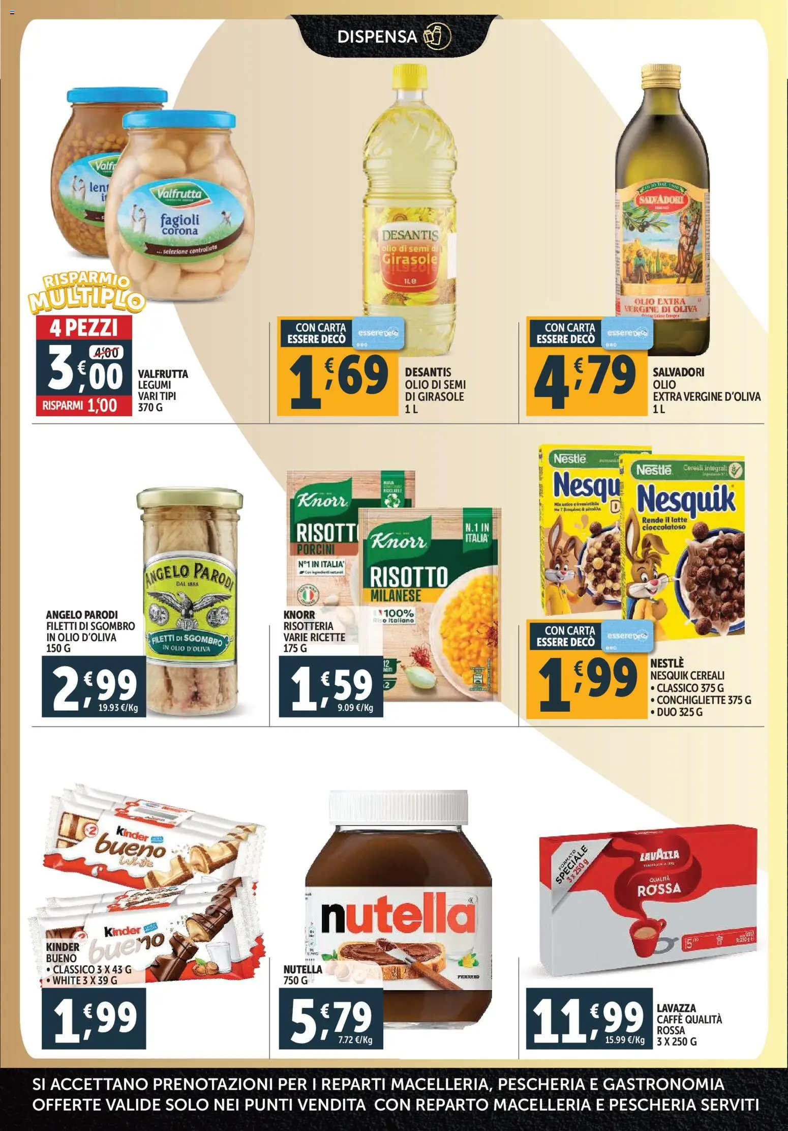 Volantino Decò del 06.03.2026 | Pagina: 4 | Prodotti: Riso, Fagioli, Olio, Nutella