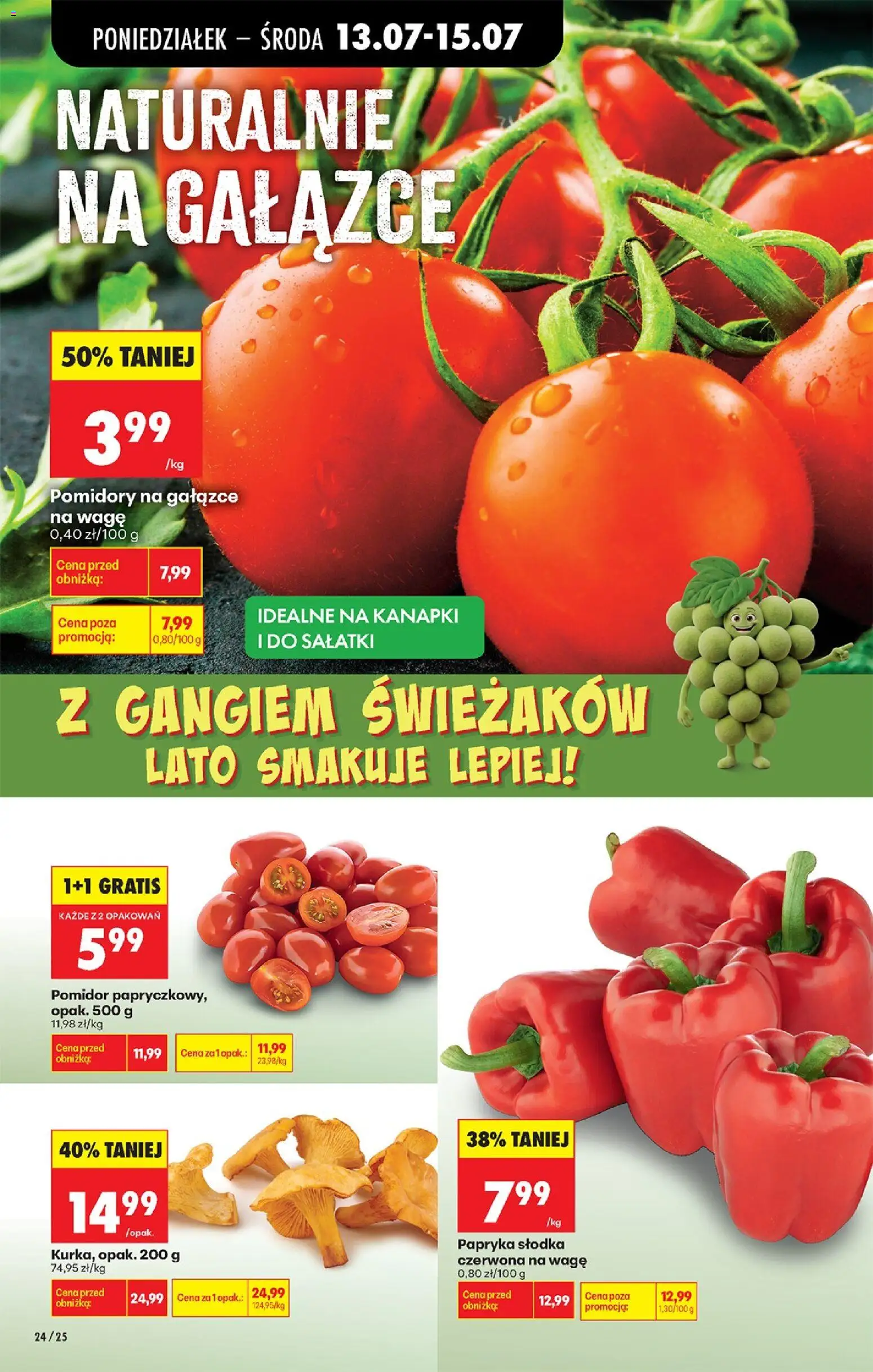 Biedronka gazetka od poniedziałku od 13.07.2026 | Strona: 26 | Produkty: Bell, Papryka, Pomidory