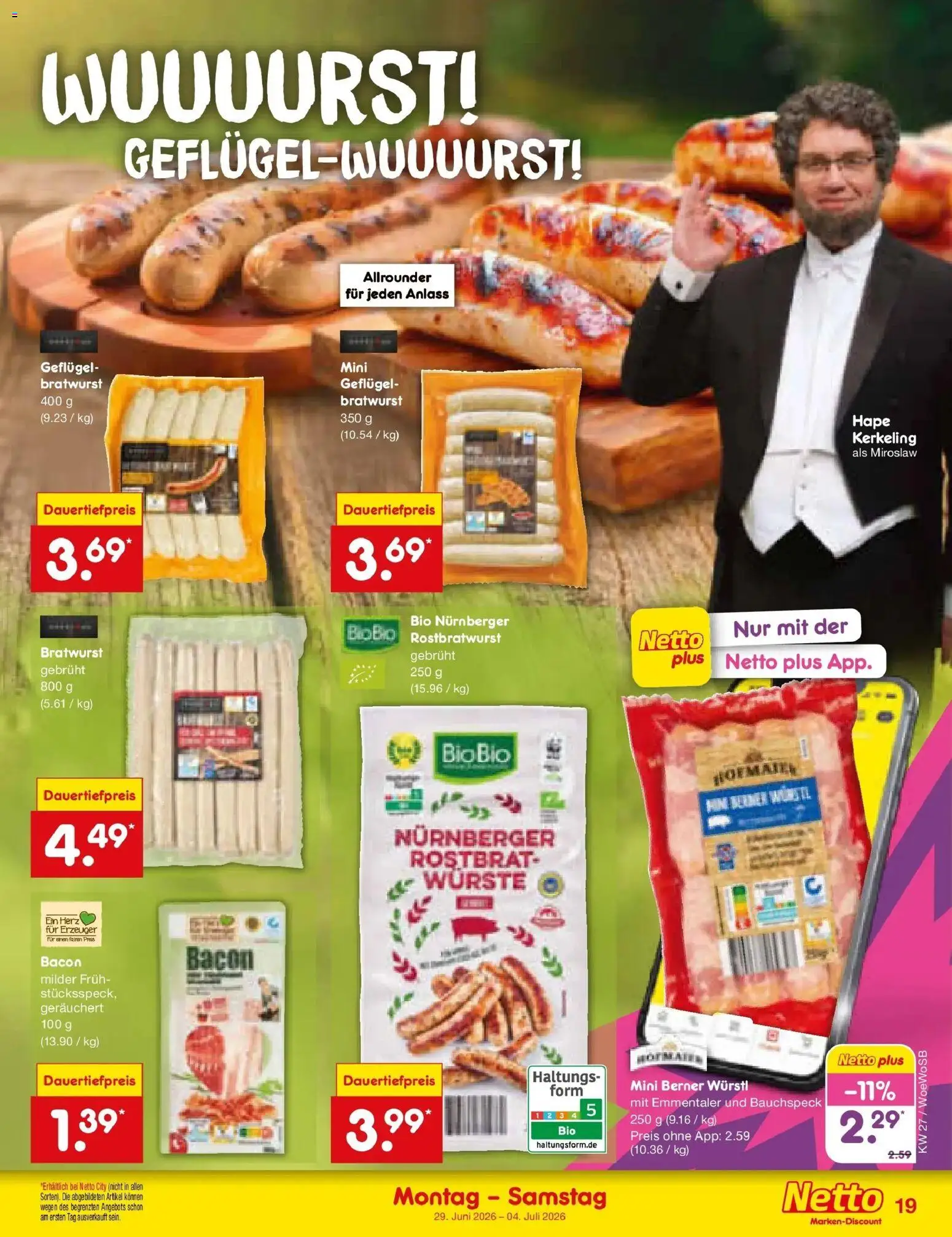 Netto Marken-Discount Prospekt Gemmingen – gültig ab 29.06.2026 | Seite: 27 | Produkte: Bratwurst, Wurst