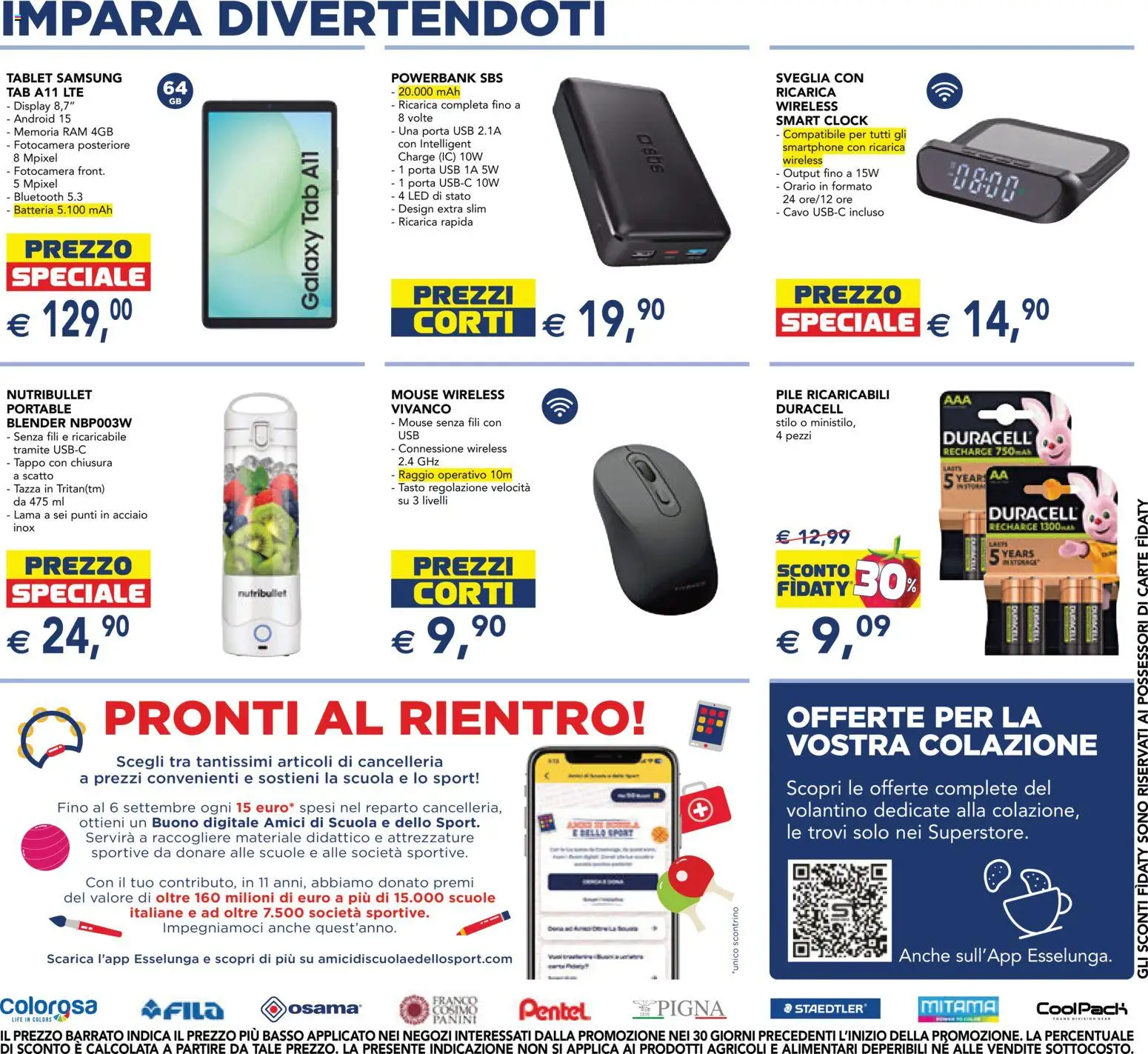 Volantino Esselunga S del 24/08/2026 | Pagina: 15 | Prodotti: Smartphone, Fotocamera, Cavo, Samsung