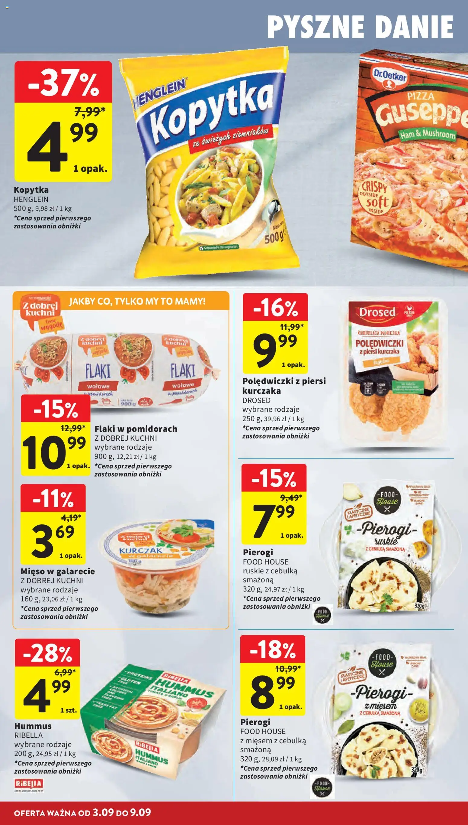 Intermarche gazetka od 03.09.2026 | Strona: 20 | Produkty: Panierka, Piersi, Pizza, Kopytka