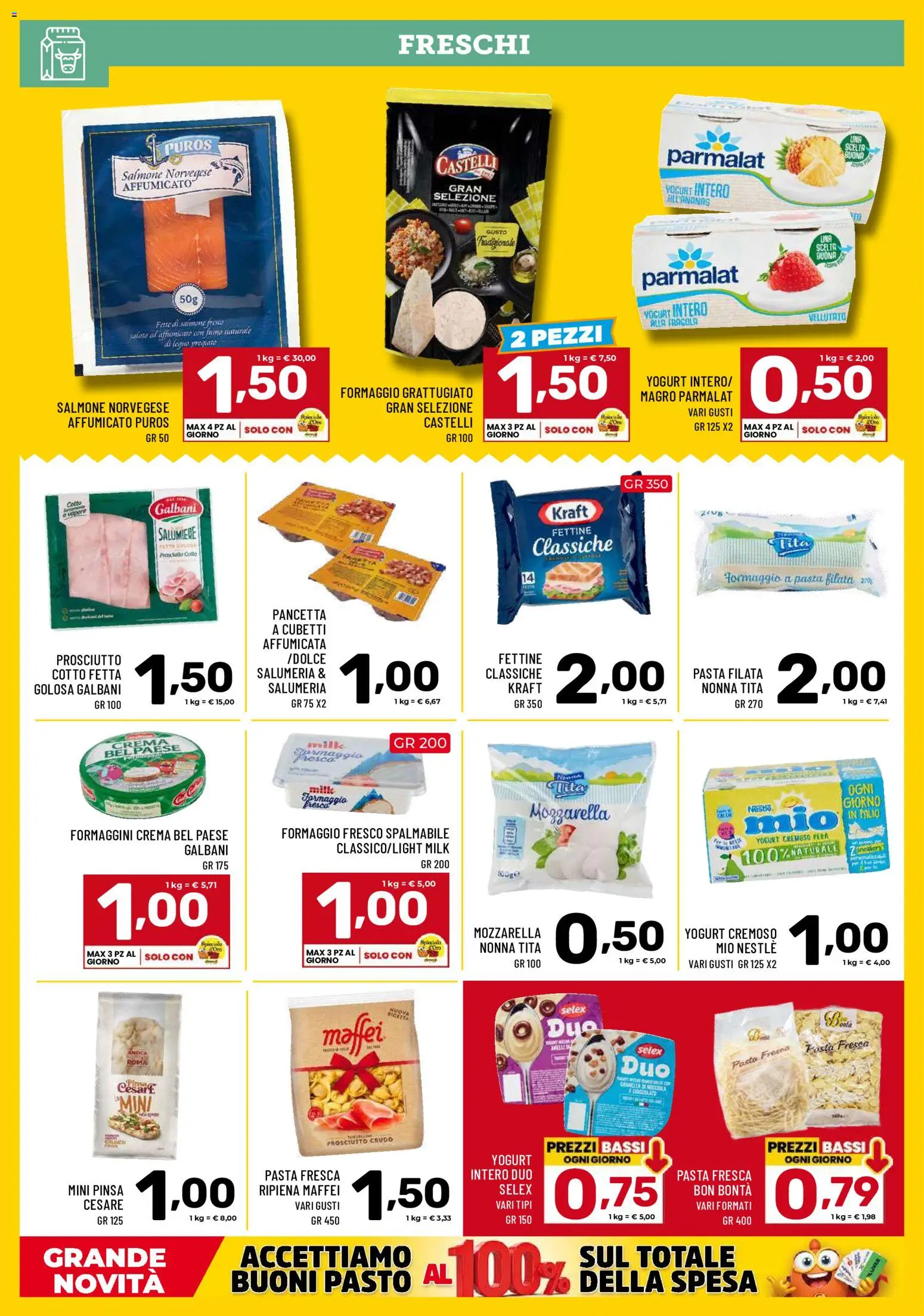 Volantino Il Centesimo del 17/07/2026 | Pagina: 6 | Prodotti: Yogurt, Mozzarella, Formaggio, Prosciutto