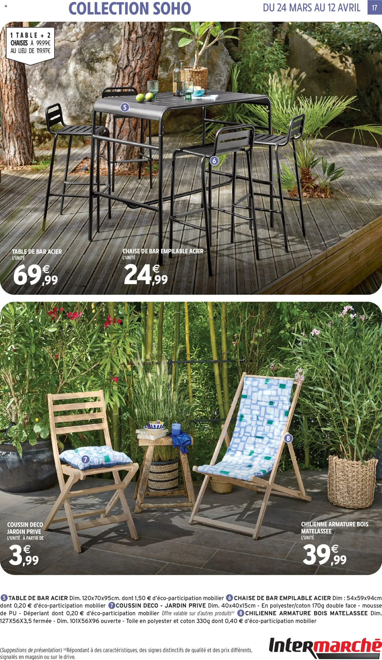 {H1} | Page: 17 | Produits: Coton, Mousse, Table, Chaise de bar