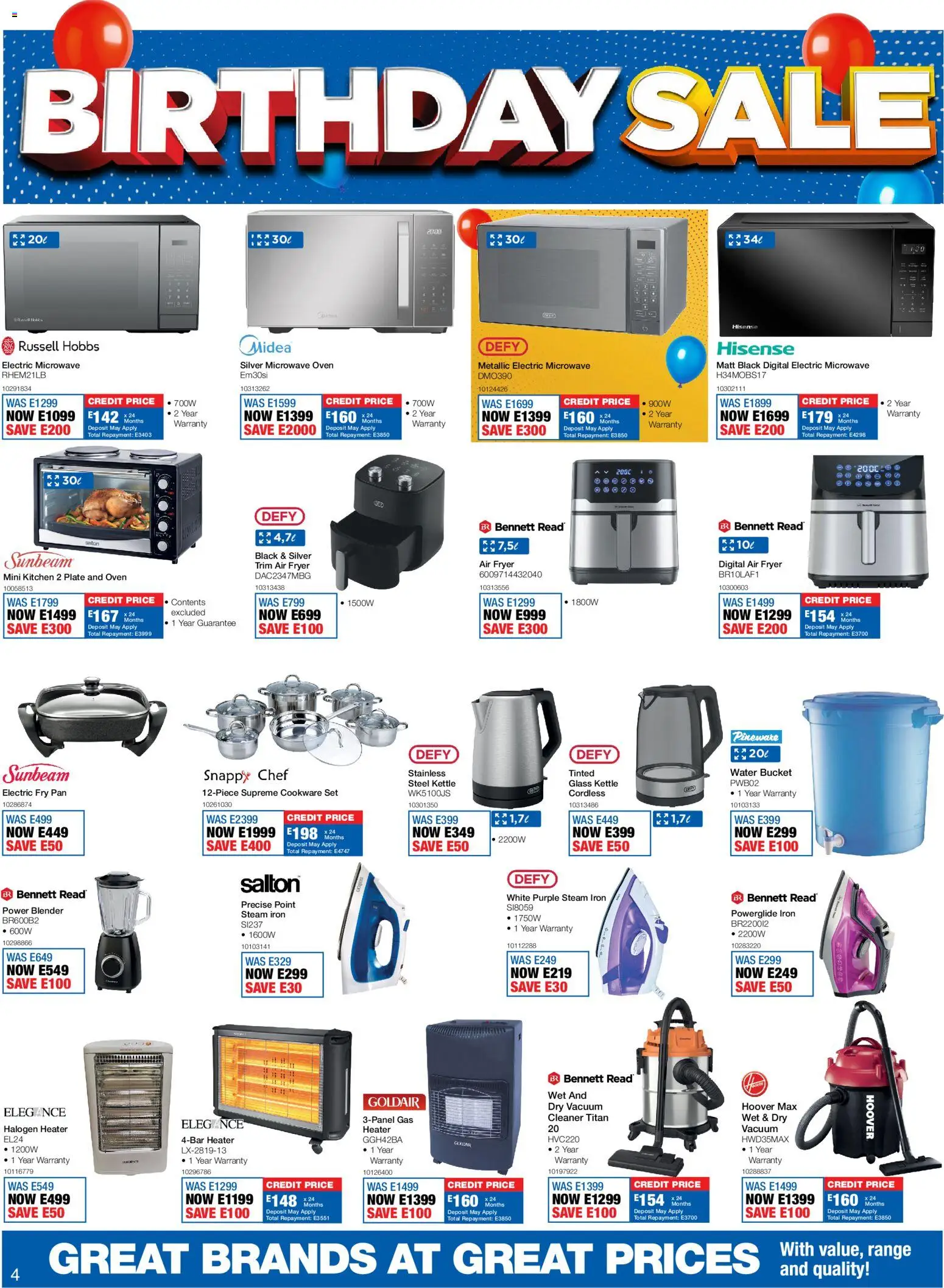 New OK Furniture catalogue – valid from 15.06.2026 | Page: 4 | Products: Oven, Microwave oven, Iron, Cookware