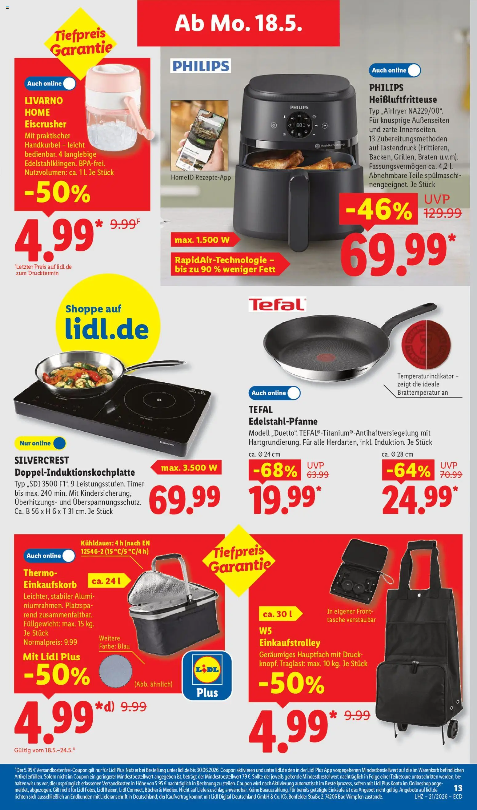 Lidl Německo leták od 18.05.2026 | Strana: 29 | Produkty: Tefal