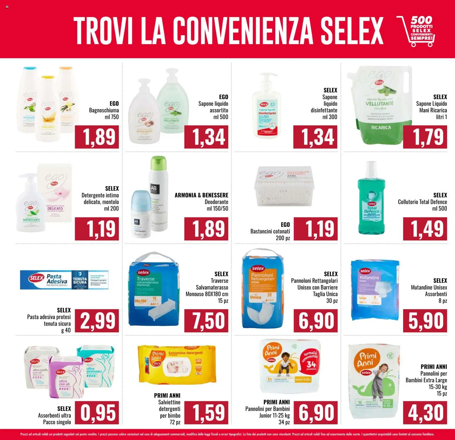 Volantino Famila del 26.02.2026 | Pagina: 13 | Prodotti: Bagnoschiuma, Detergente, Intimo, Mutandine