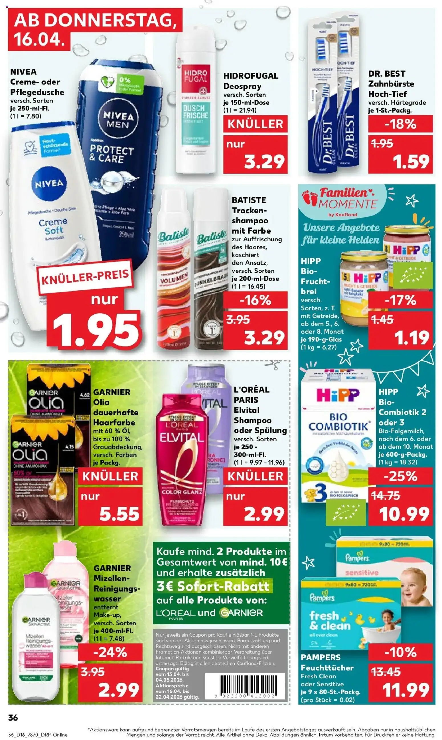 Kaufland Prospekt Sindelfingen	 – gültig ab 13.04.2026 | Seite: 48 | Produkte: Shampoo, Haarfarbe, Wasser, Deospray