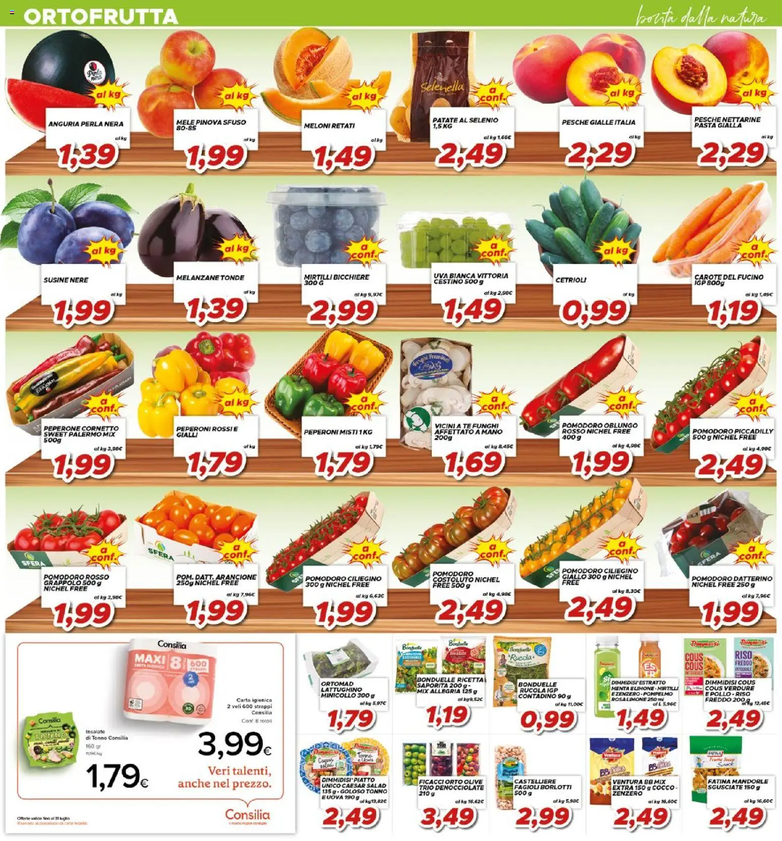 Volantino Ma Supermercati del 10/07/2026 | Pagina: 4 | Prodotti: Mele, Cetrioli, Pompelmo, Olive
