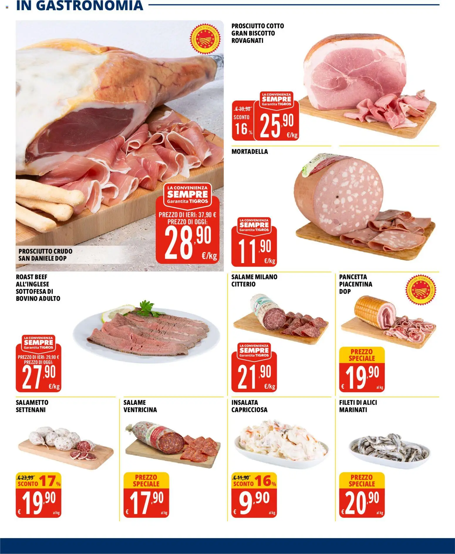 Volantino Tigros del 16/09/2026 | Pagina: 4 | Prodotti: Bovino, Prosciutto Crudo, Prosciutto, Mortadella