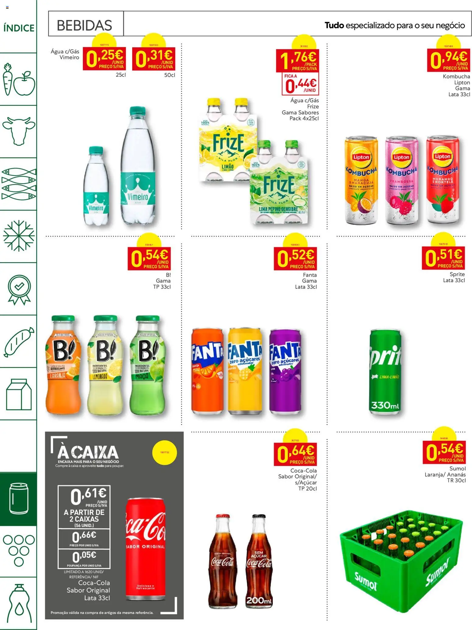 Recheio Horeca │ válido de 07/07/2026 | Página: 24 | Produtos: Kombucha, Caixa, Maça, Açúcar