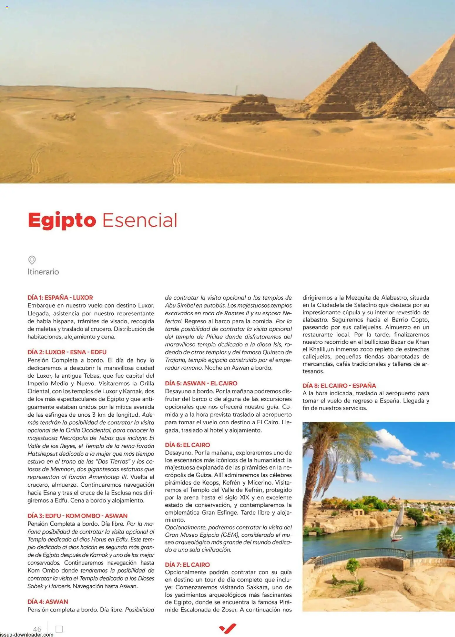 Halcón Viajes Egípto │ válido desde el 06/07/2026 | Página: 46 | Productos: Navegación