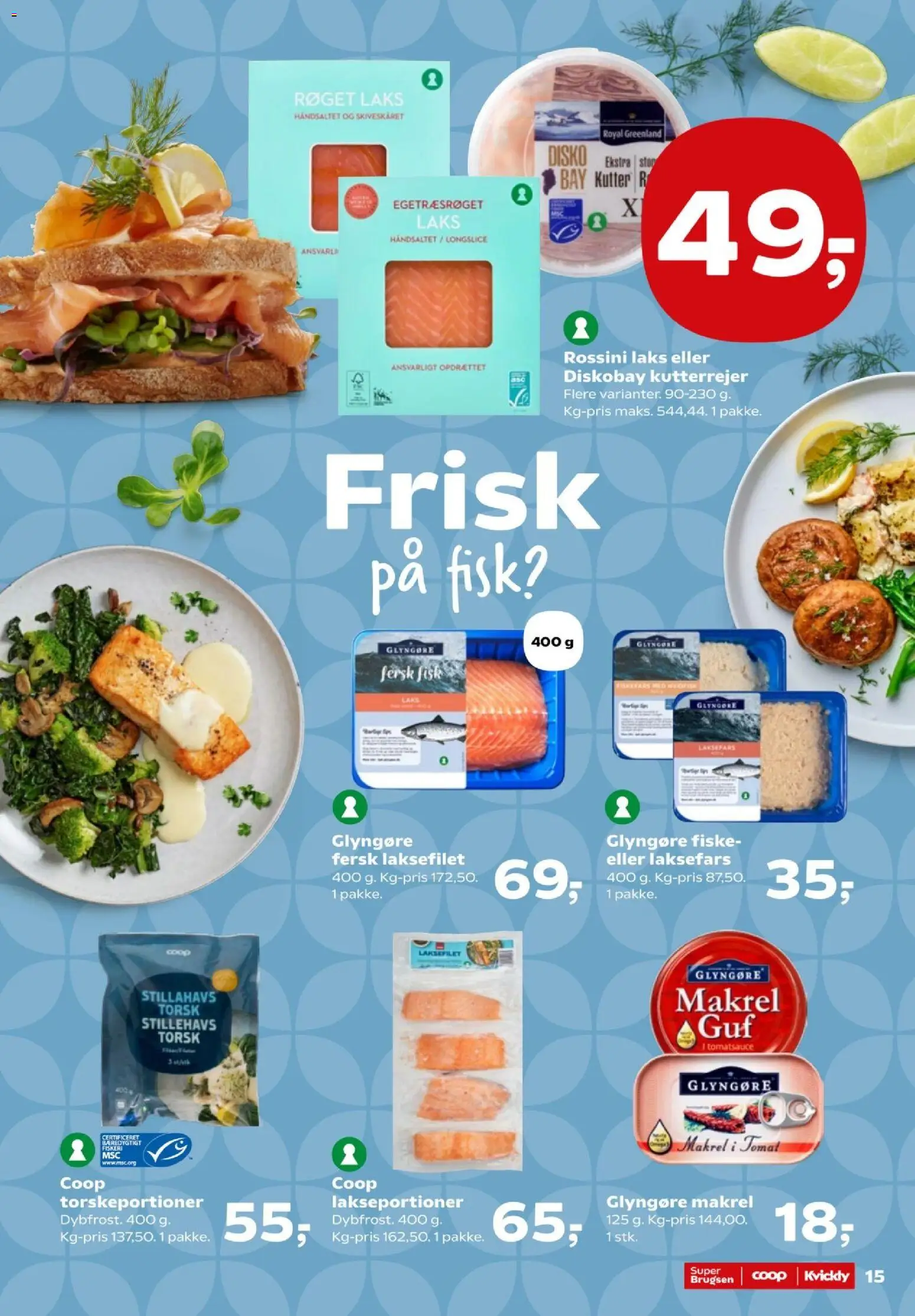 Kvickly tilbudsavis – gyldig fra 23/10/2026 | Side: 17 | Produkter: Fisk, Makrel, Laks, Torsk