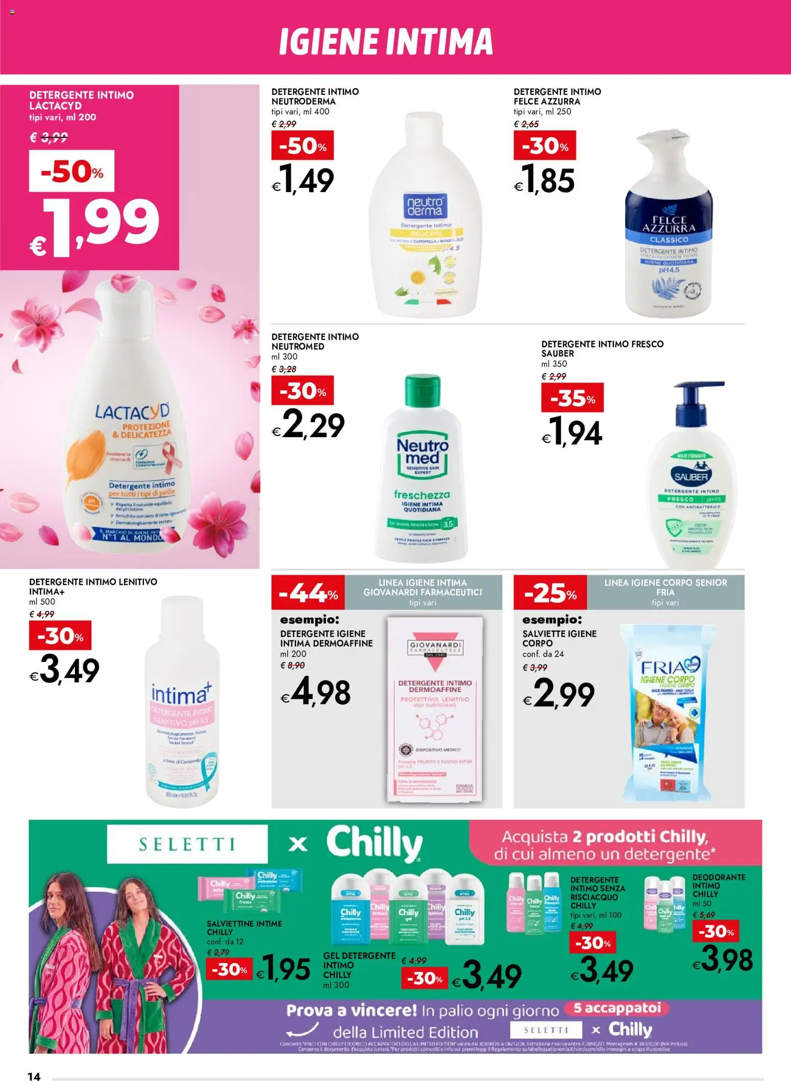 Volantino bennet del 17/09/2026 | Pagina: 14 | Prodotti: Detergente intimo, Intimo, Latte, Gel detergente